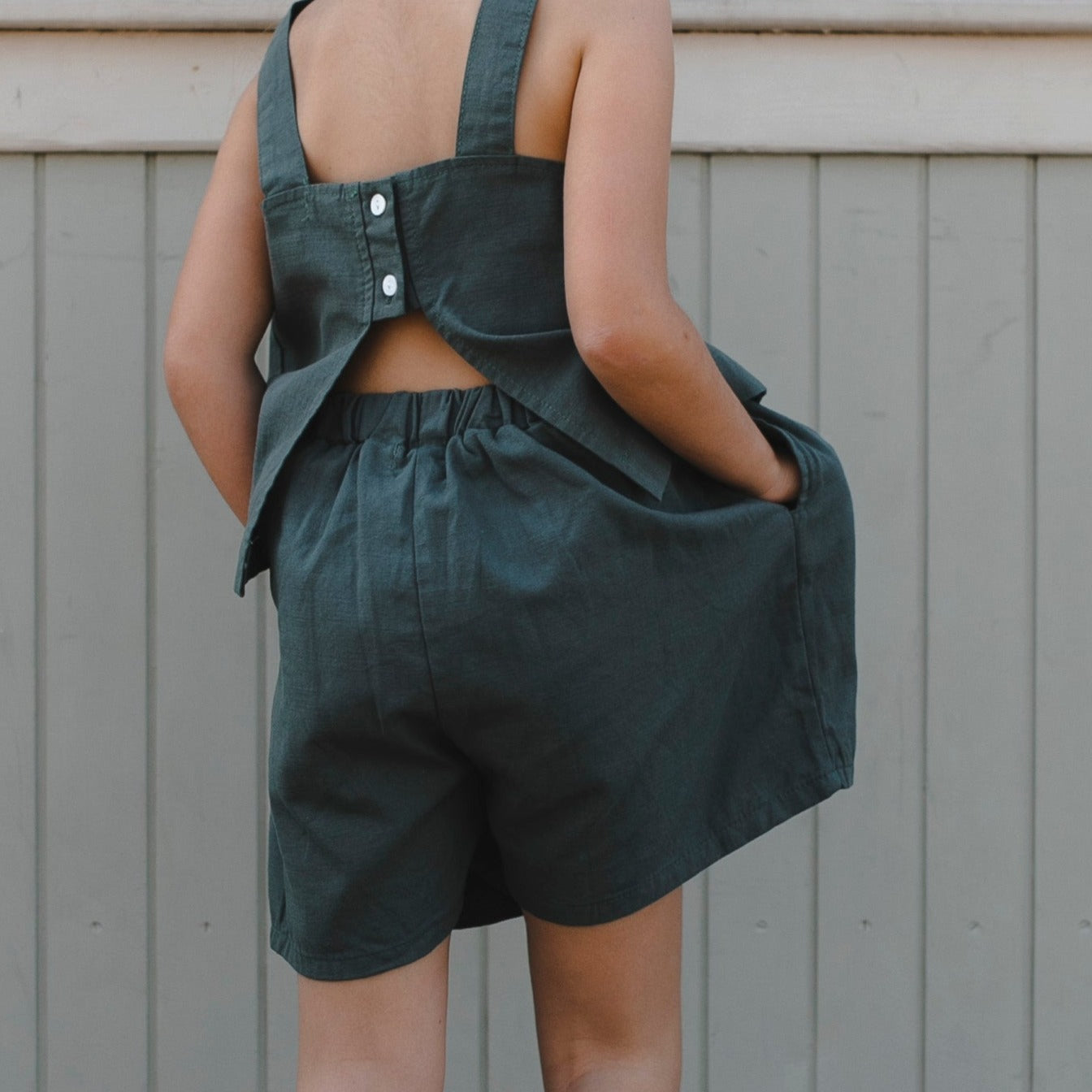 Wide-legged shorts "Orli" (beige) - PaPeony