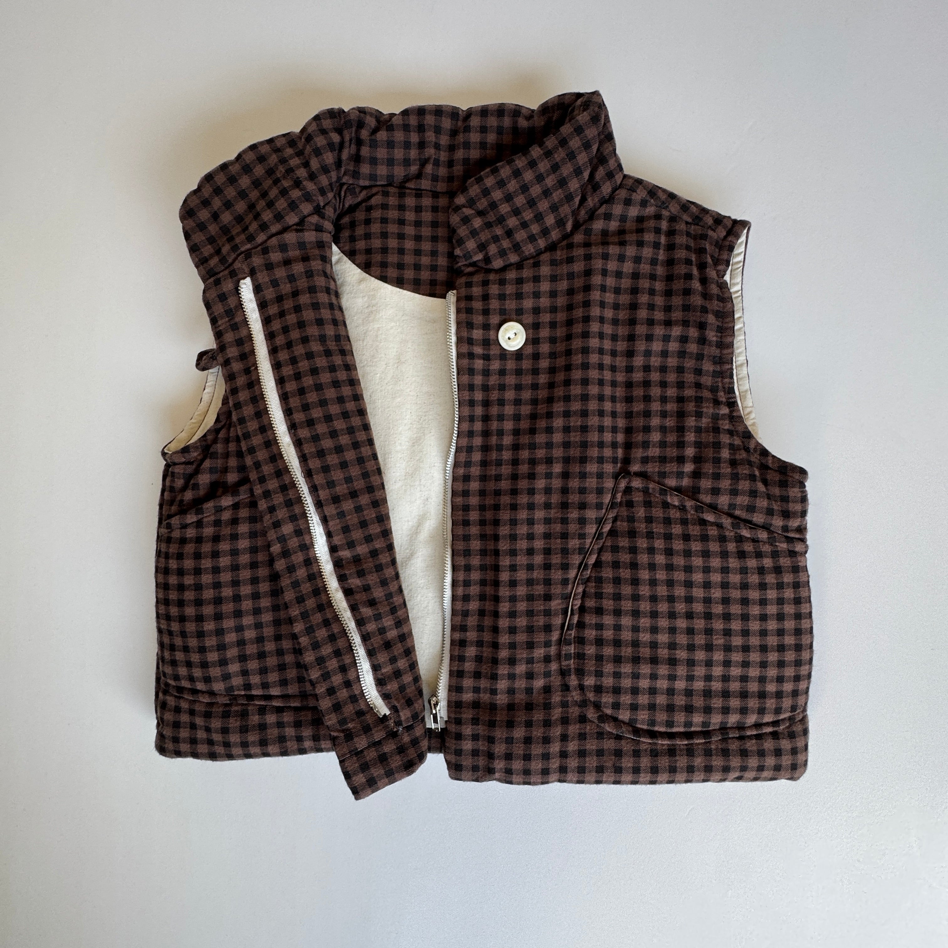 A padded cotton vest "Snowy" - PaPeony