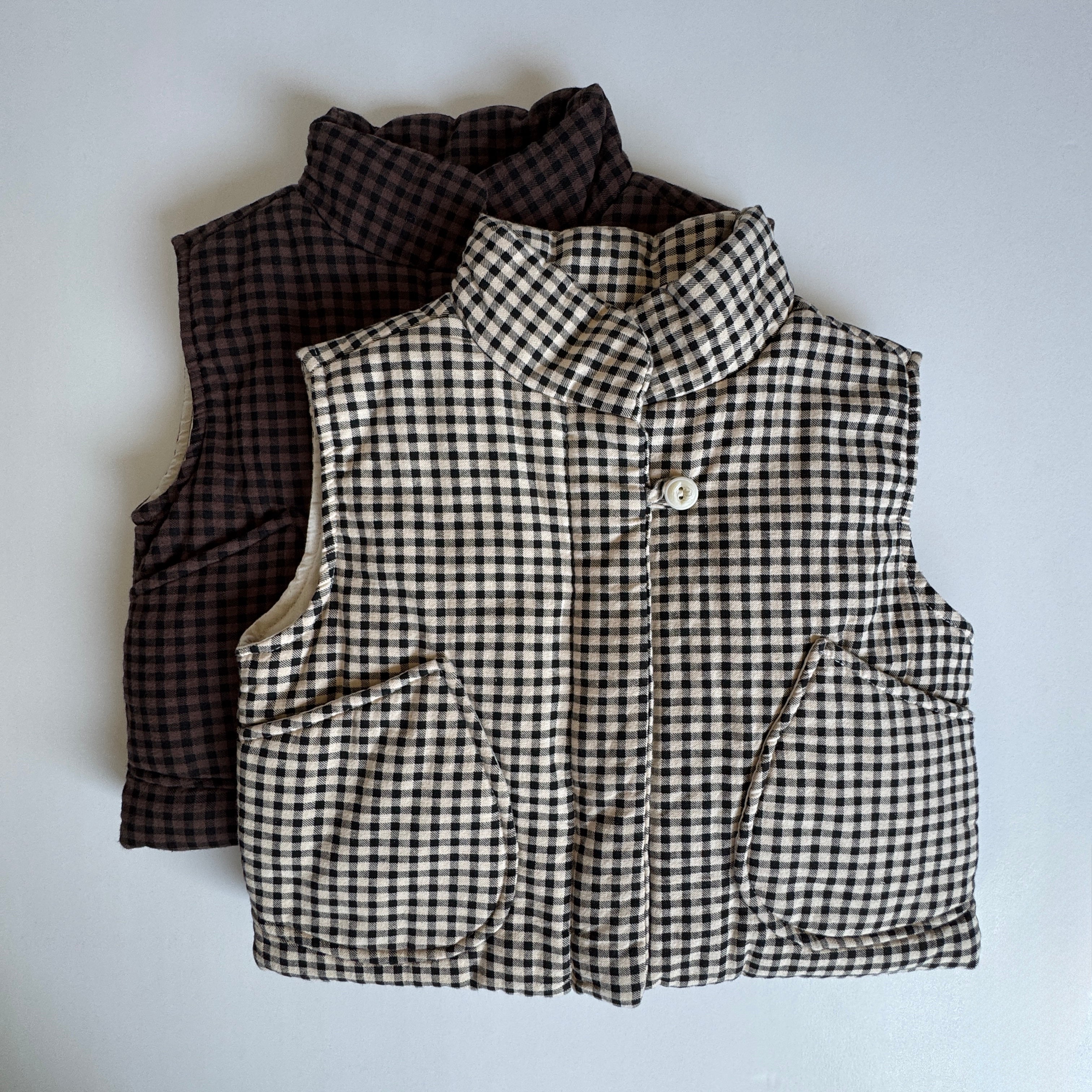 A padded cotton vest "Snowy" - PaPeony