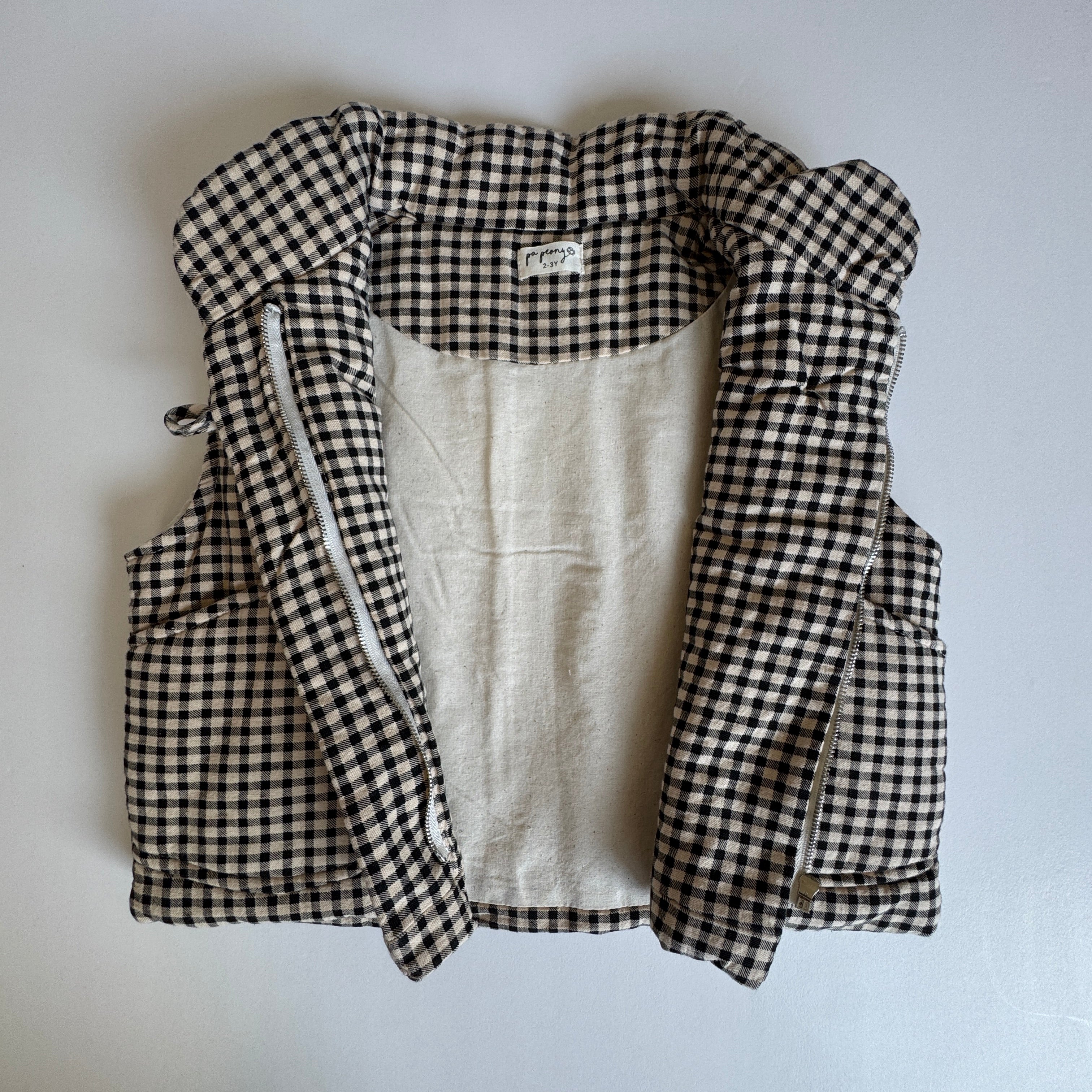 A padded cotton vest "Snowy" - PaPeony