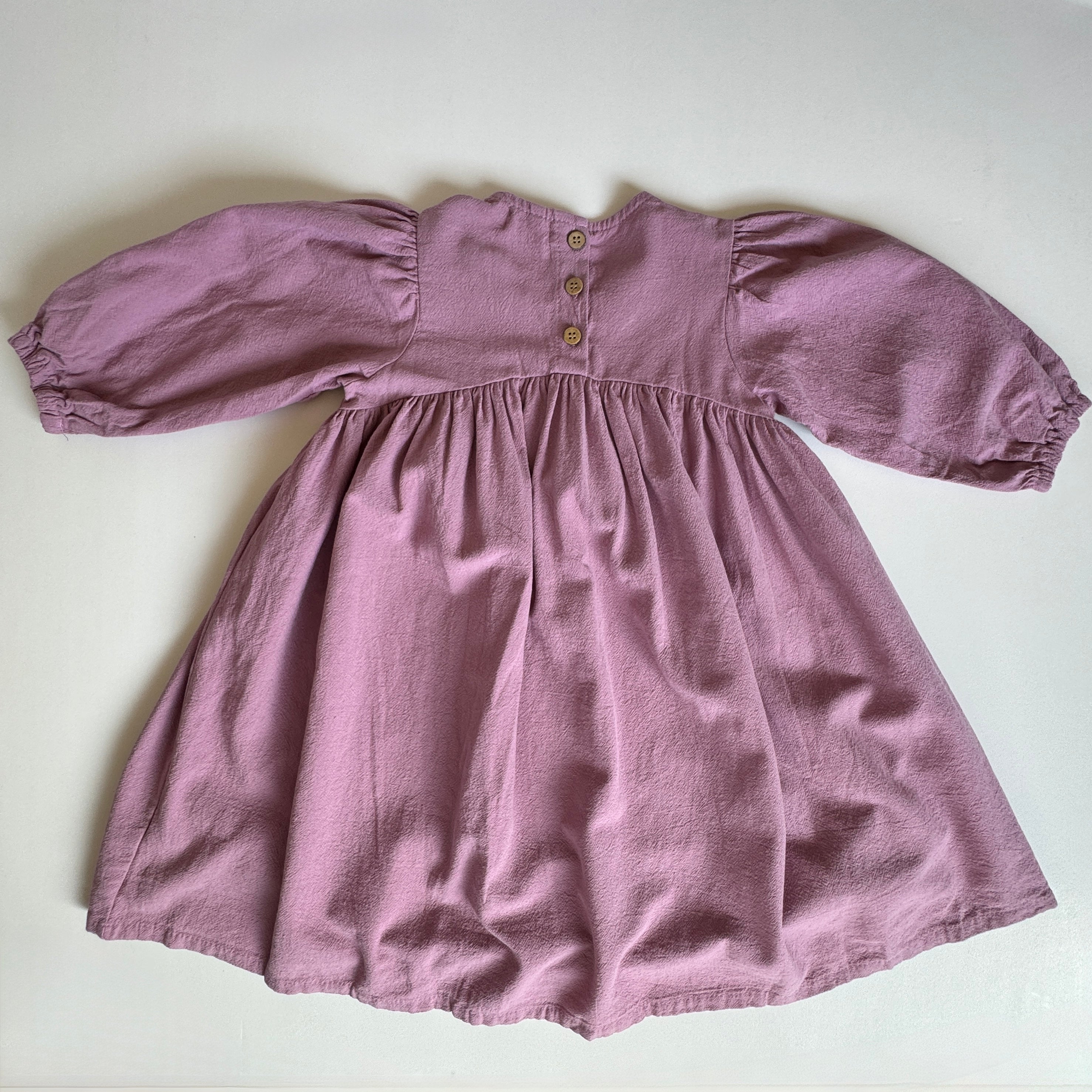 Linen dress with buttons at the back "Lilac" - PaPeony