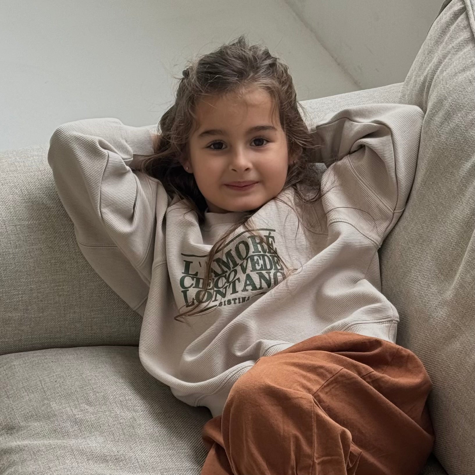 Sweatshirt "L`amore" (stone) - PaPeony