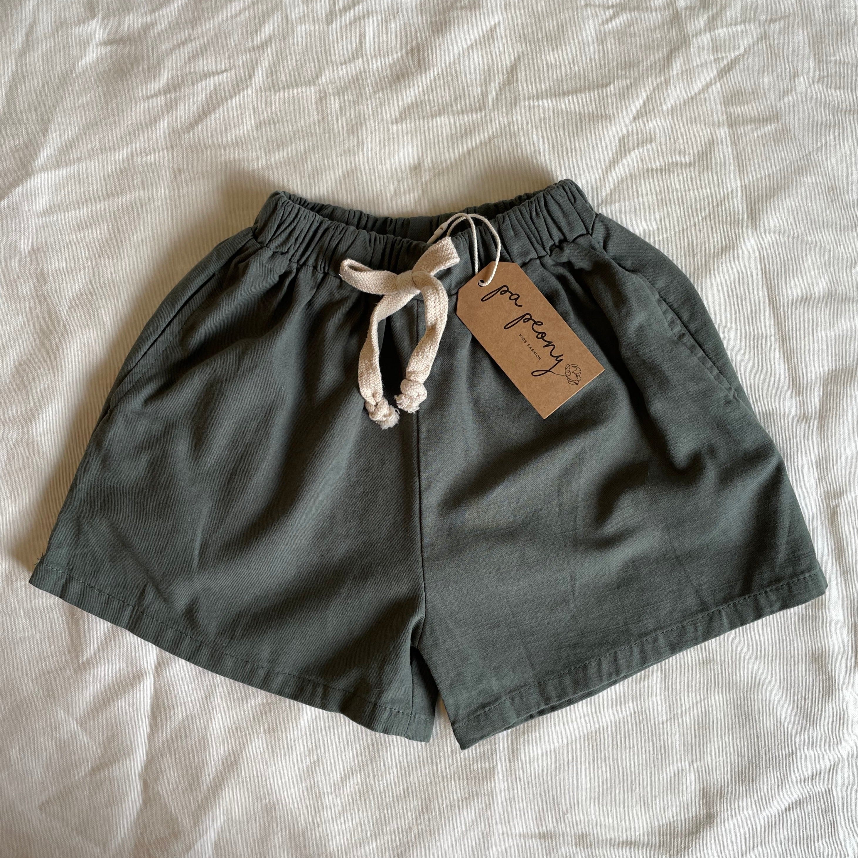 מכנס קצר מתרחב (ארמי) - PaPeony