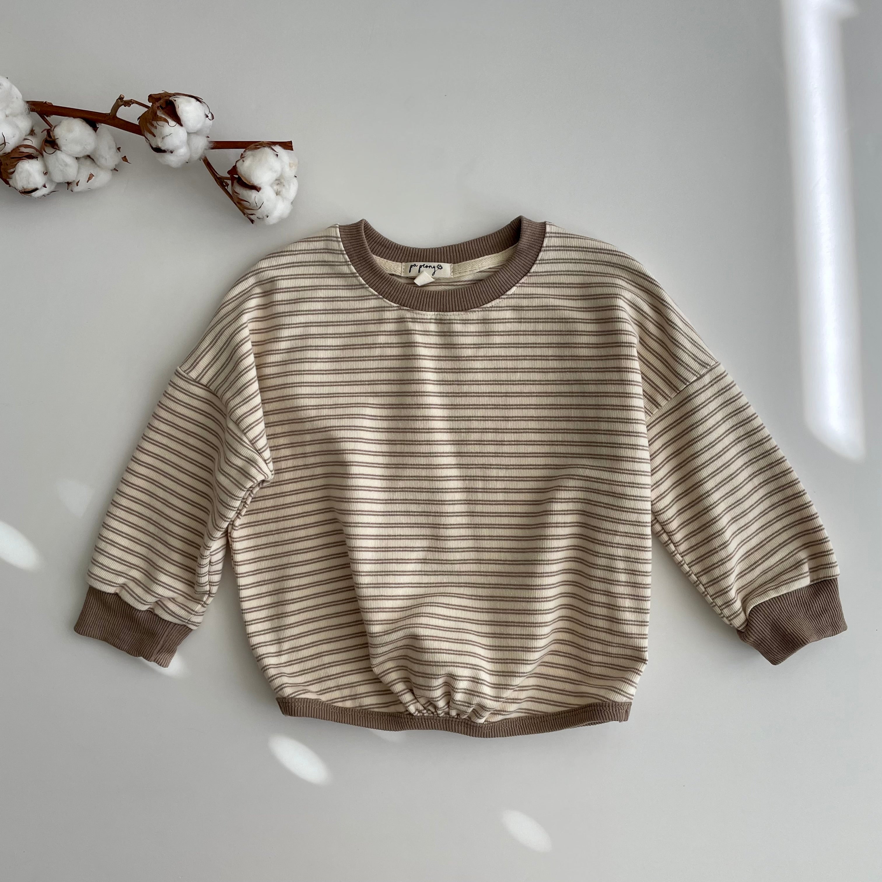 סווטשרט אוברסייז פסים "כרם" - PaPeony