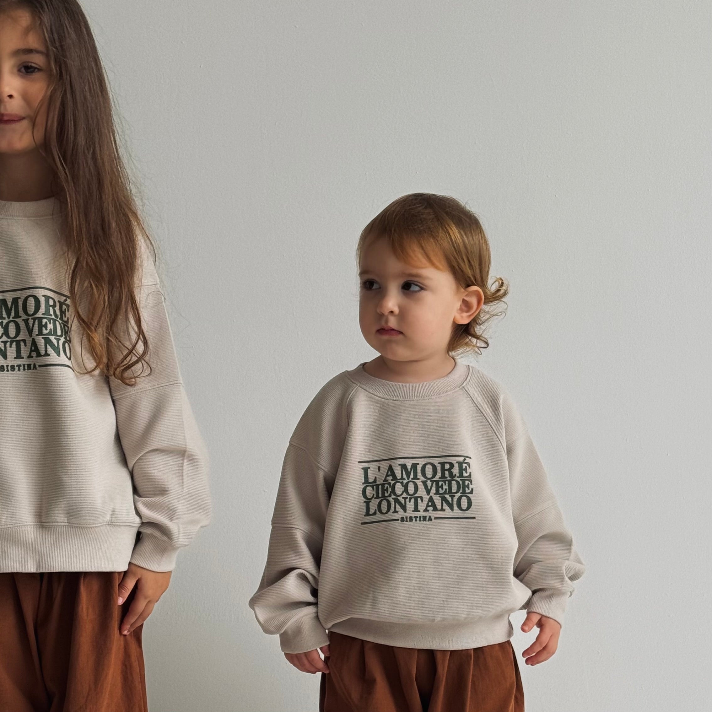 Sweatshirt "L`amore" (stone) - PaPeony