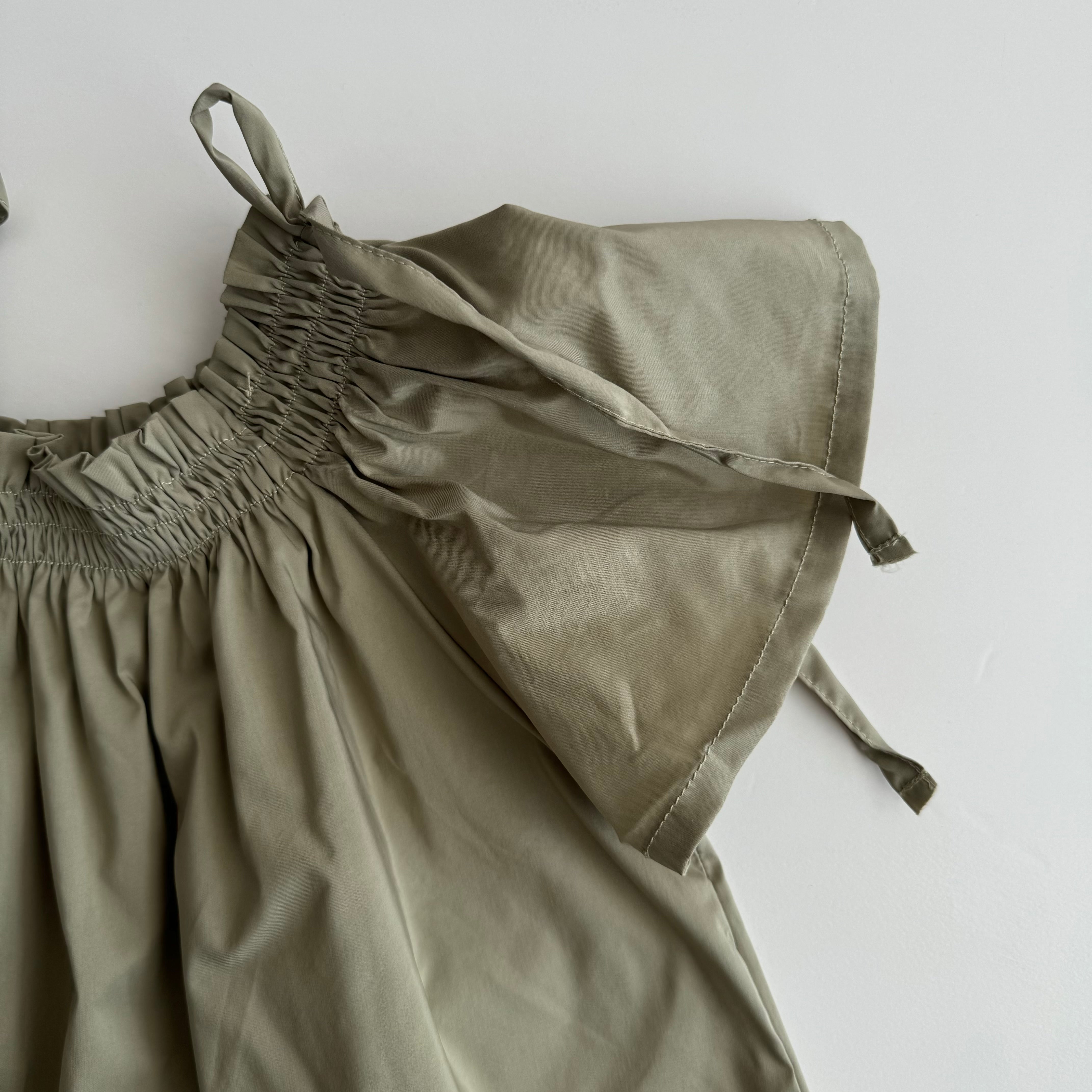 Puff sleeve blouse "Viktoria" (khaki) - PaPeony