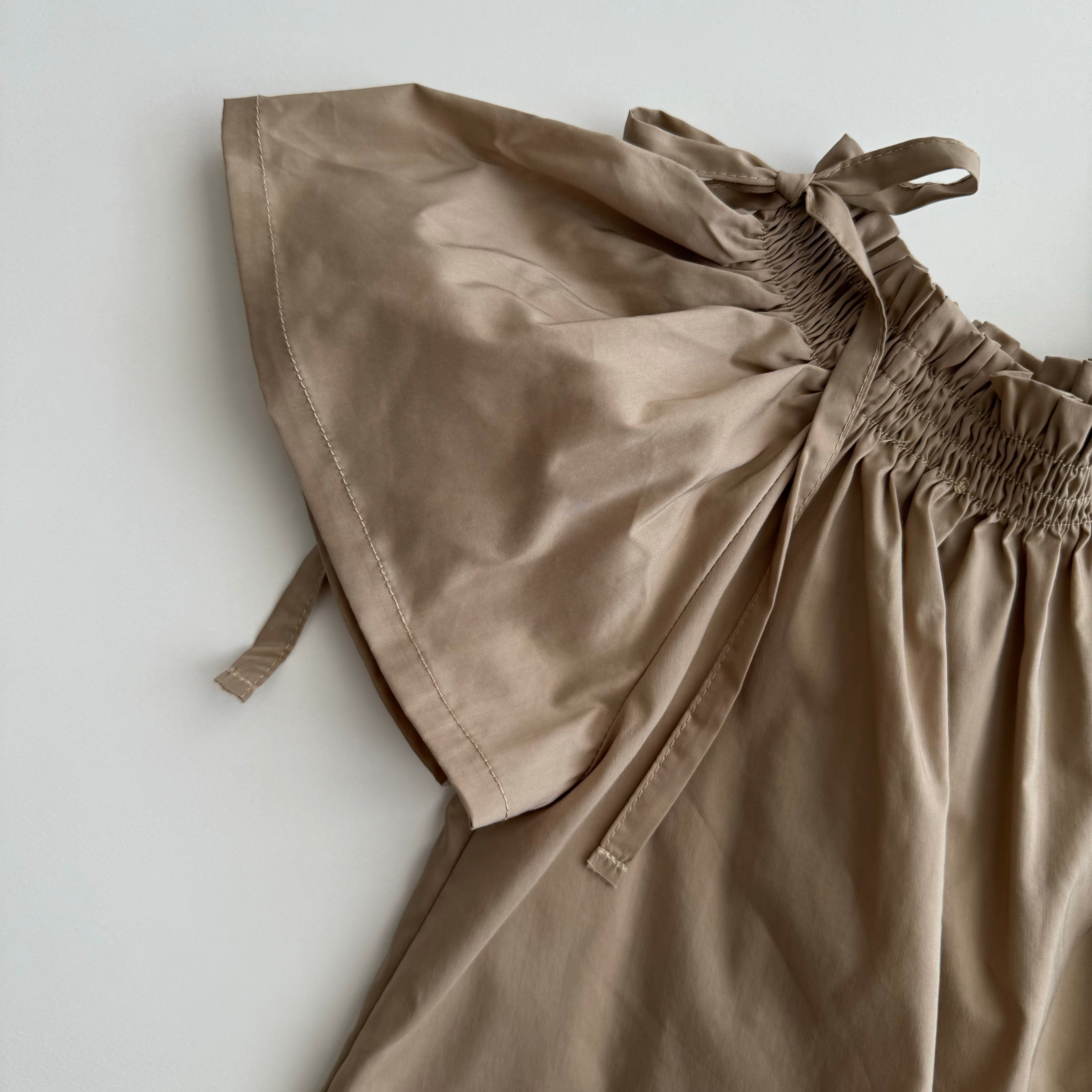 Puff sleeve blouse "Viktoria" (khaki) - PaPeony