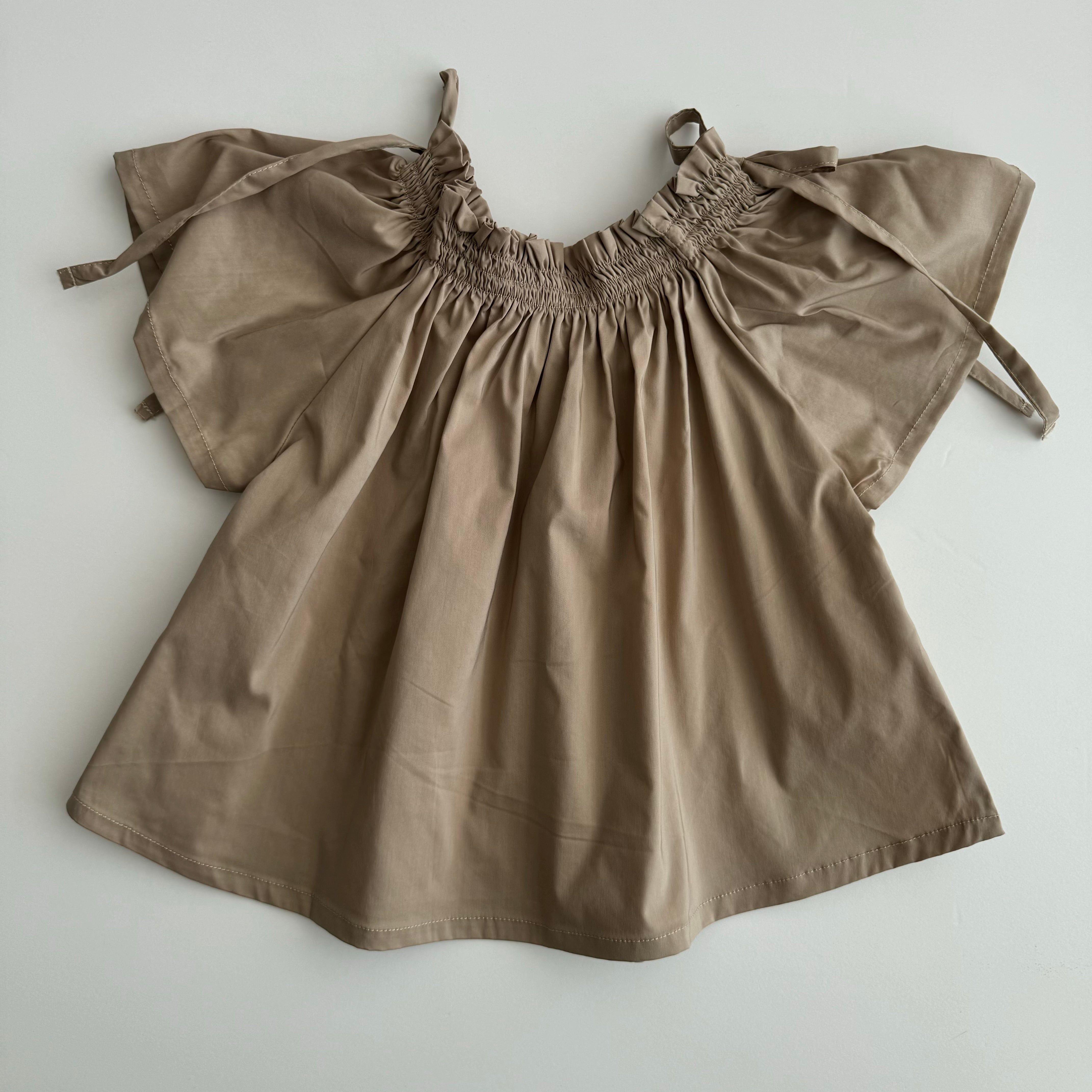 Puff sleeve blouse "Viktoria" (khaki) - PaPeony