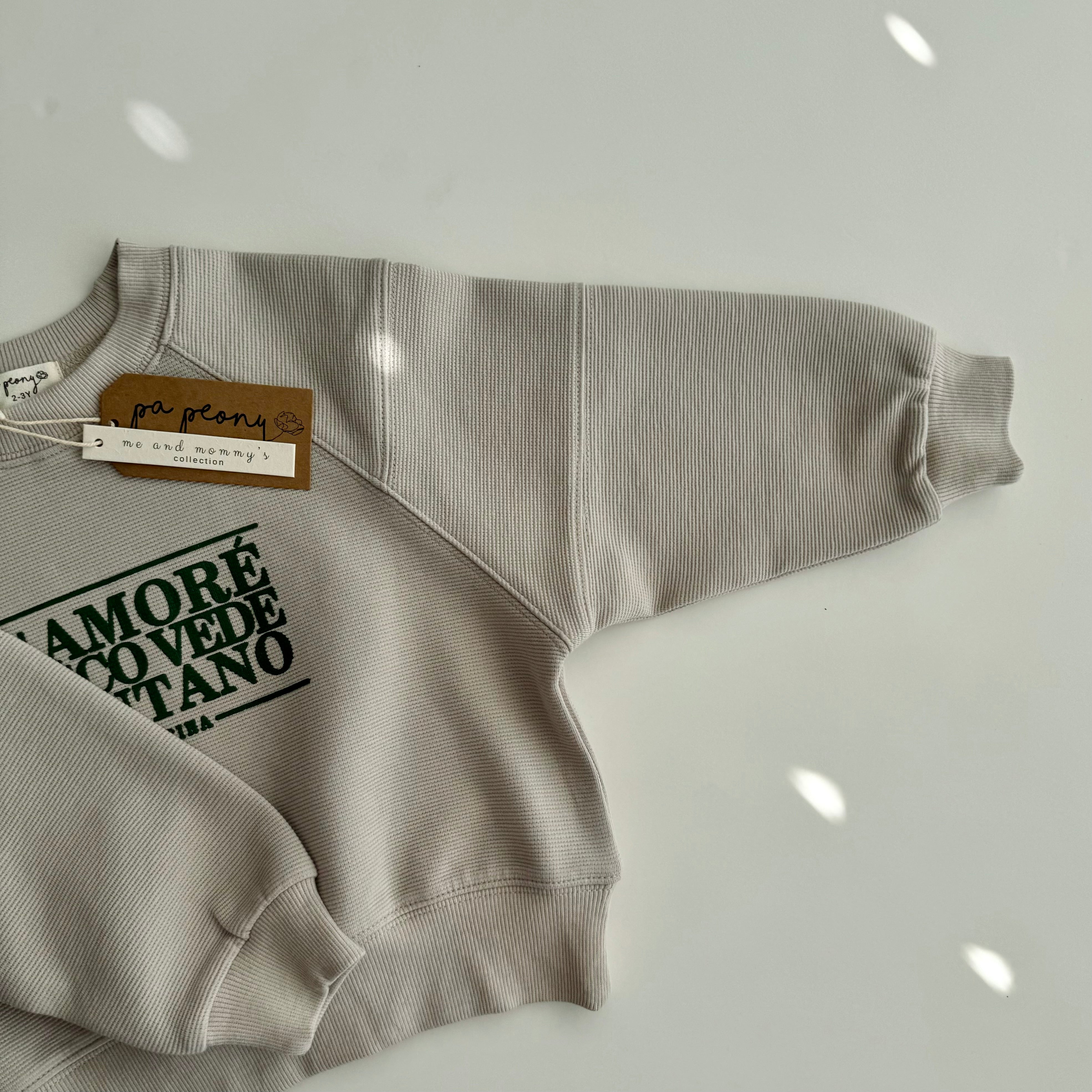 Sweatshirt "L`amore" (stone) - PaPeony