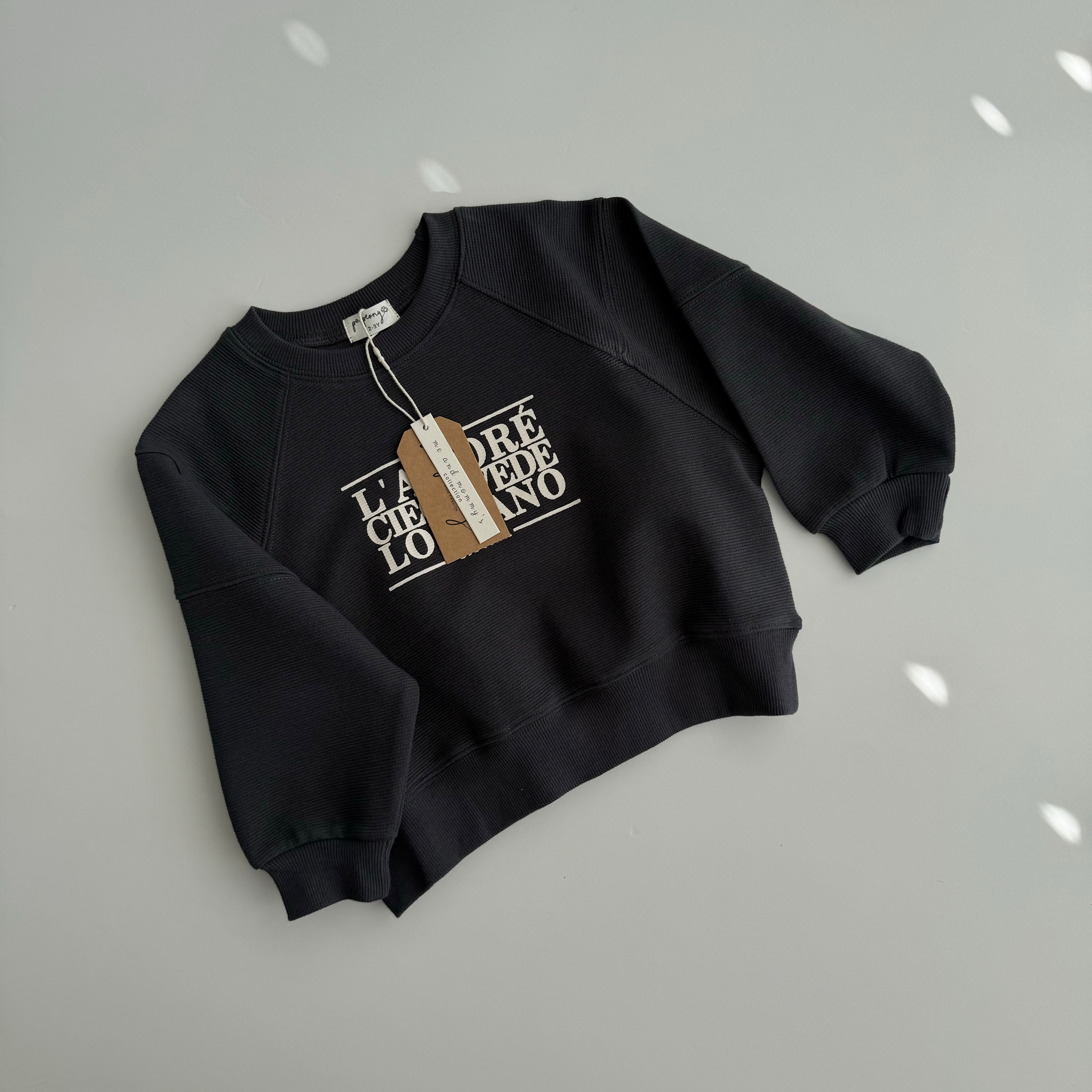 Sweatshirt "L`amore" (dark grey) - PaPeony