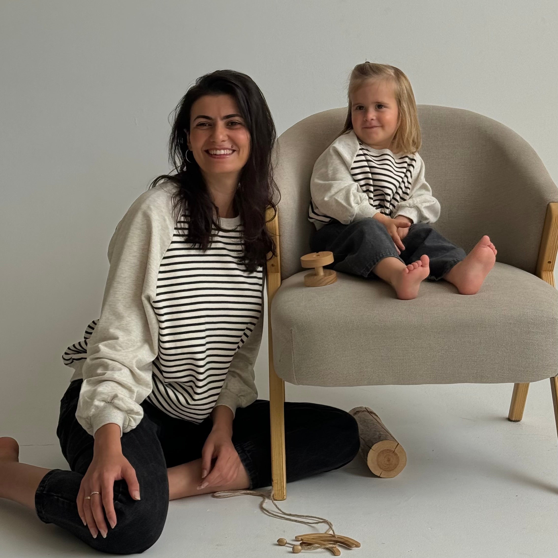 Striped sweatshirt "Odri" - PaPeony