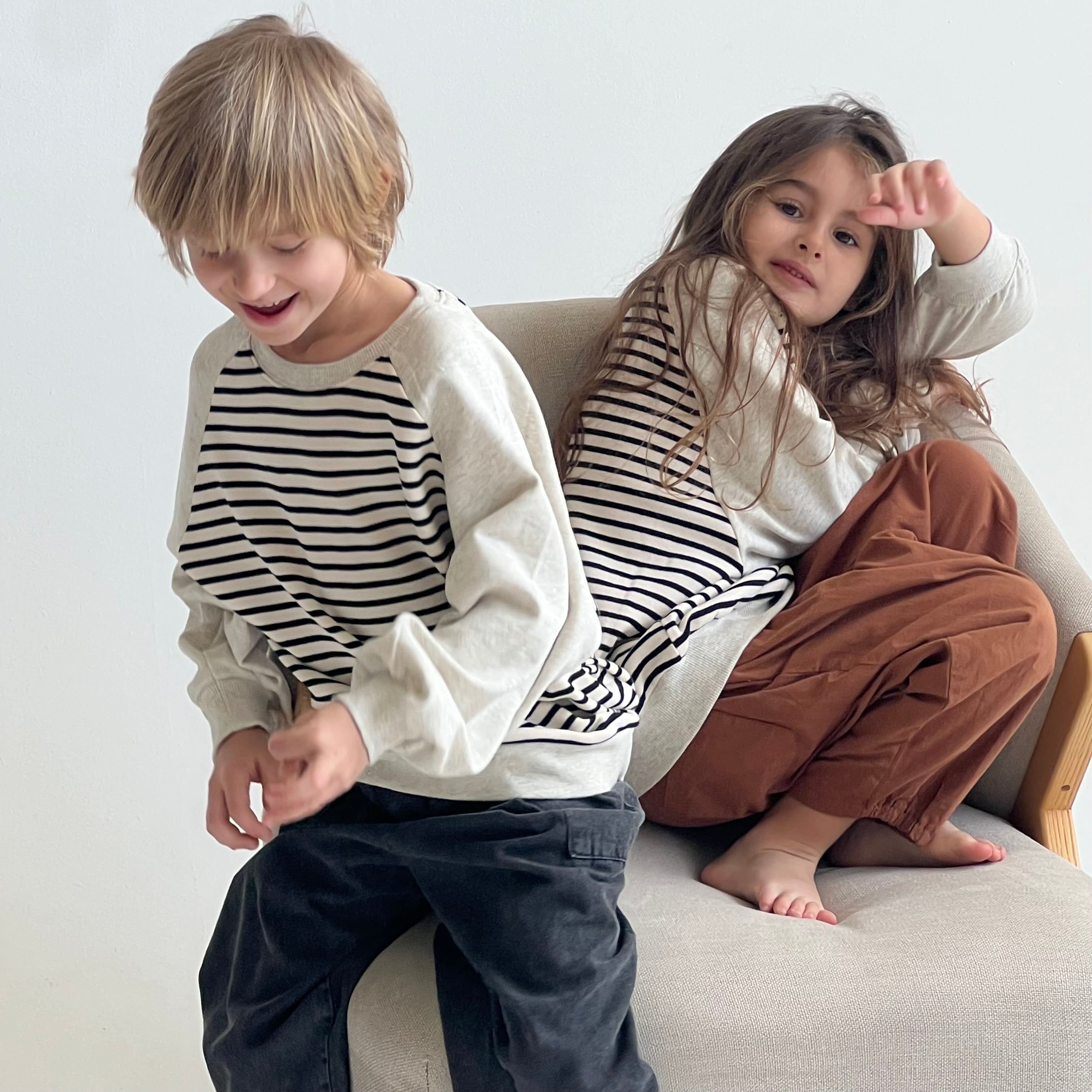 Striped sweatshirt "Odri" - PaPeony