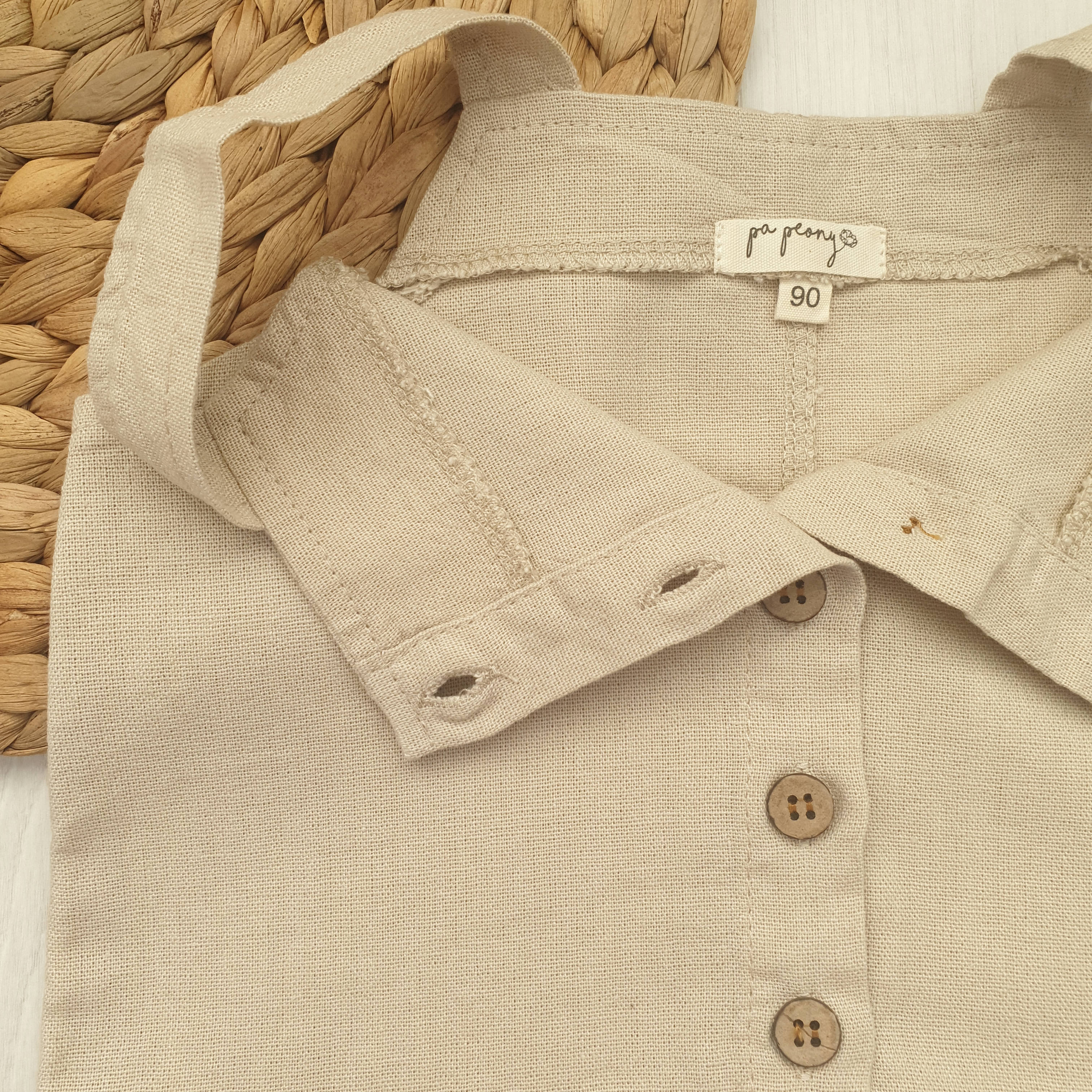 טופ מכופתר לבנות (כתום מעושן) - PaPeony