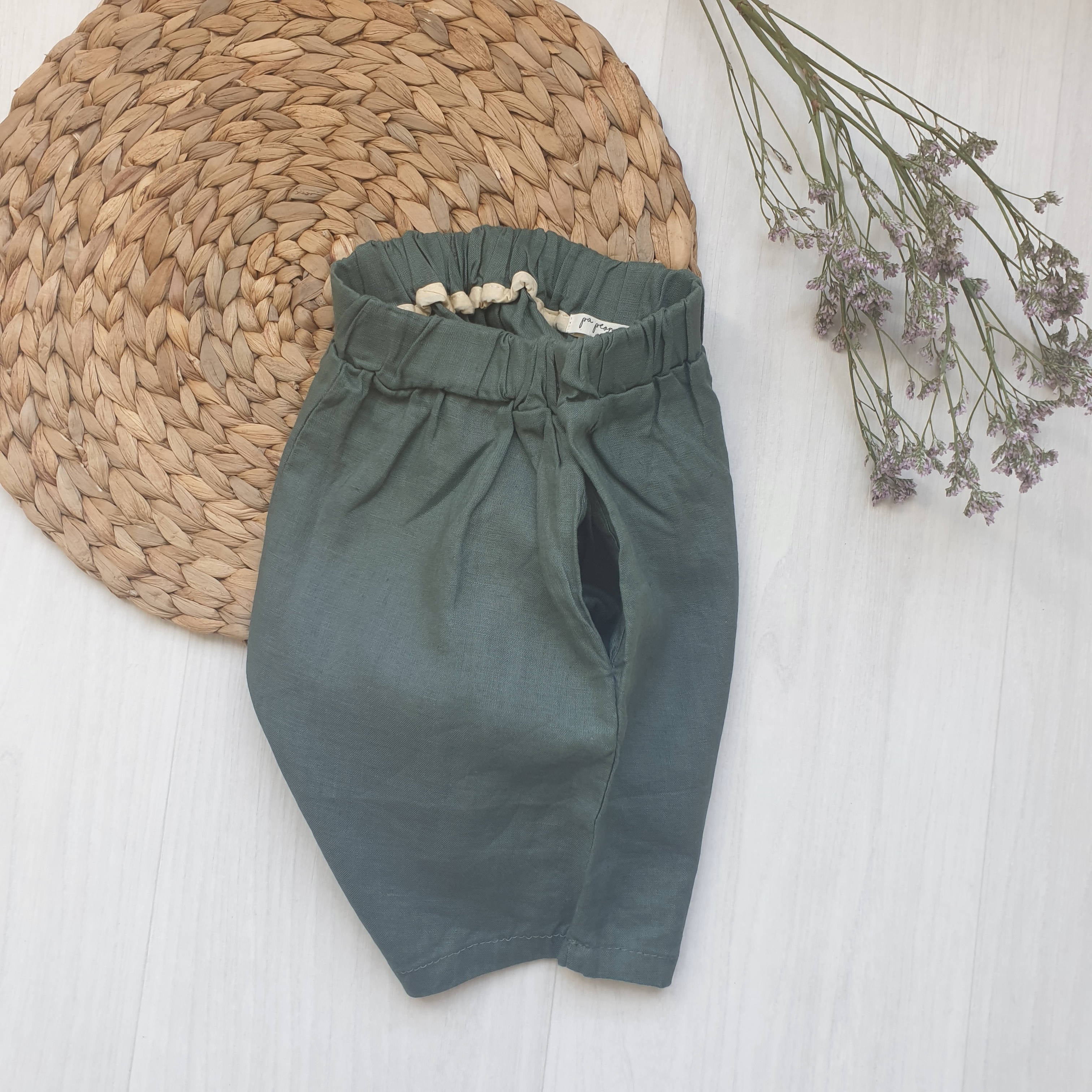 מכנסיים קצרים צבעוניים (ירוק מנטה) - PaPeony