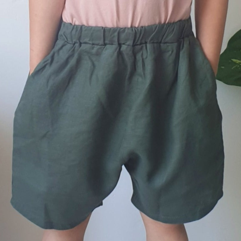 מכנסיים קצרים צבעוניים (ירוק מנטה) - PaPeony