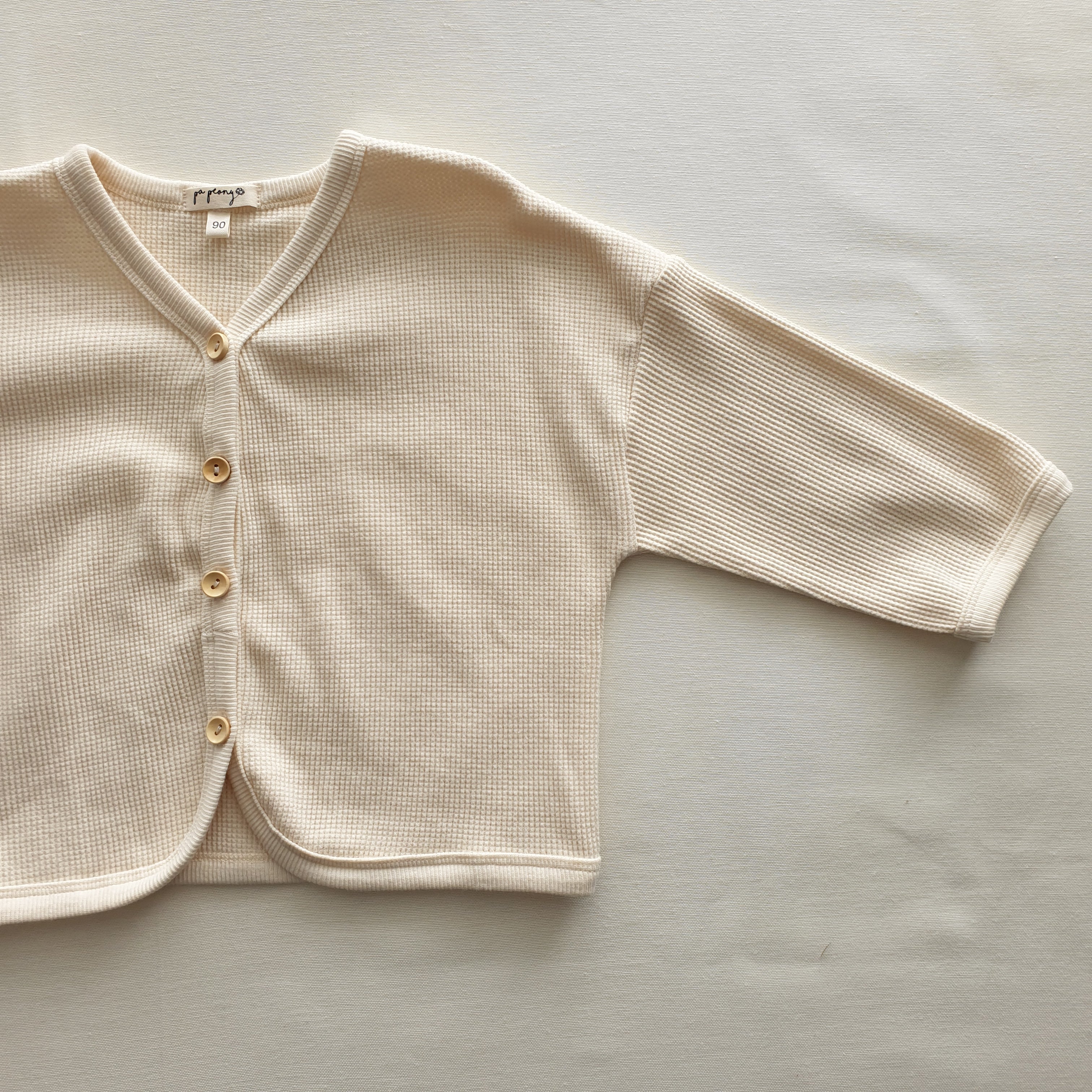 קרדיגן דק בד וופל (קפה) - PaPeony