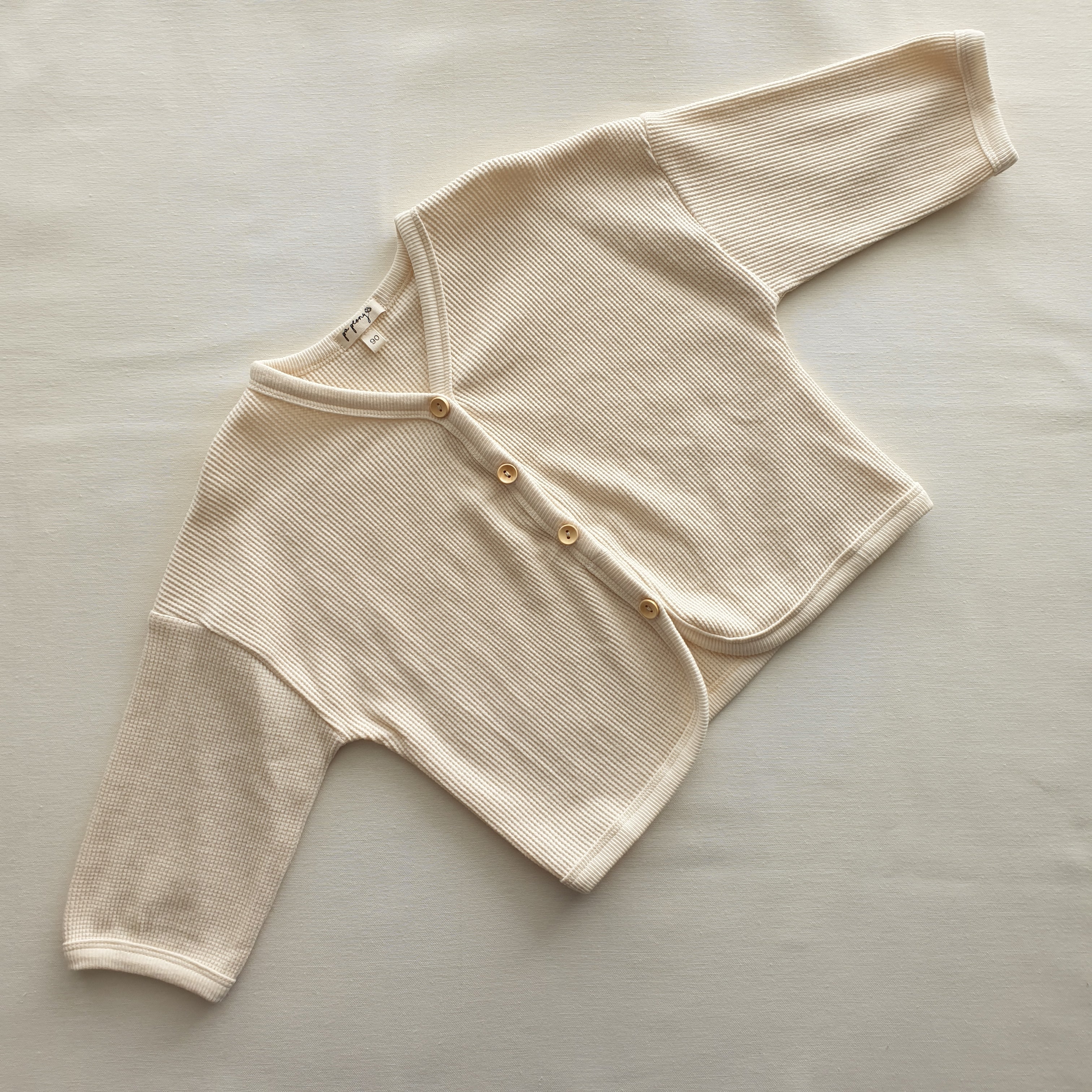 קרדיגן דק בד וופל (קפה) - PaPeony