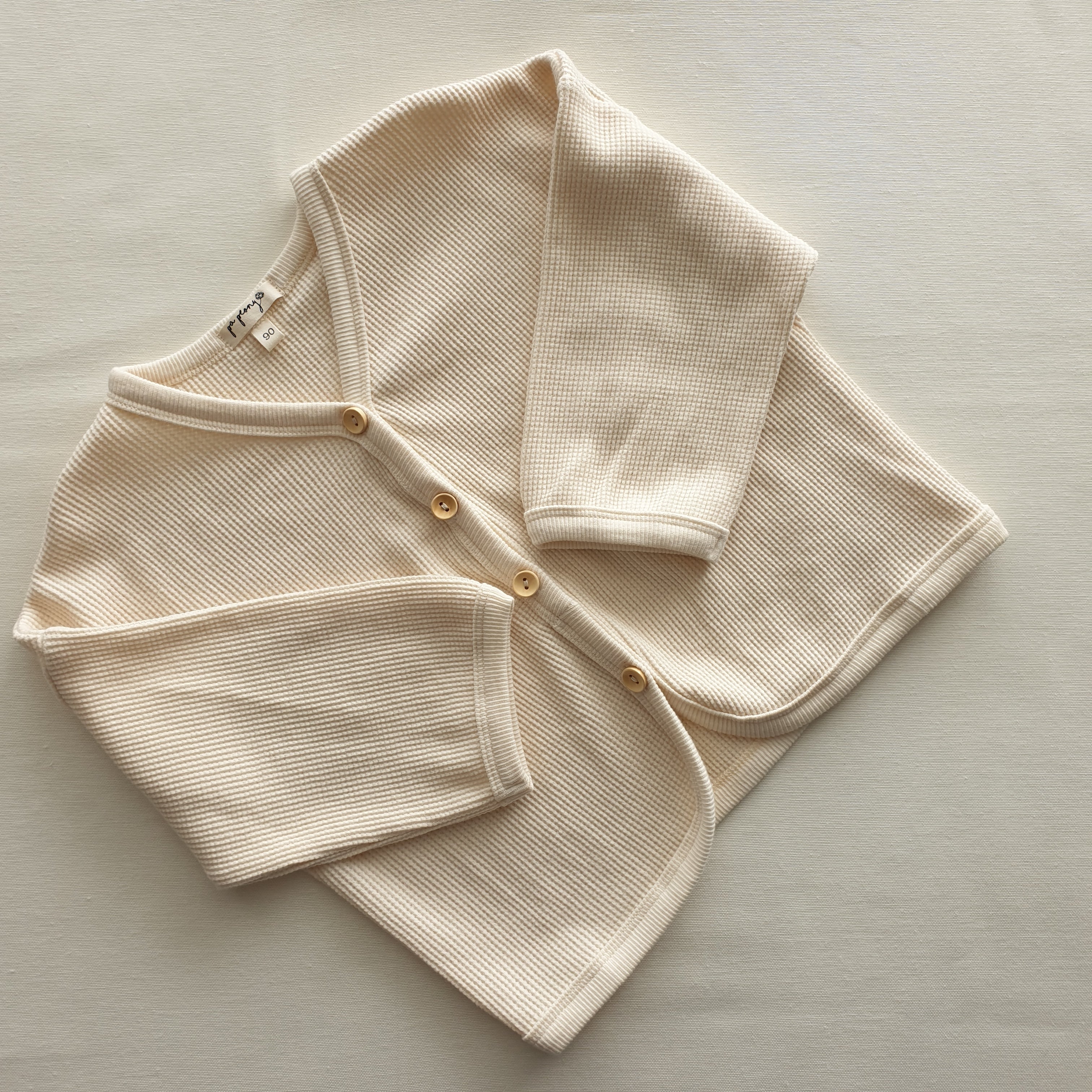 קרדיגן דק בד וופל (קפה) - PaPeony