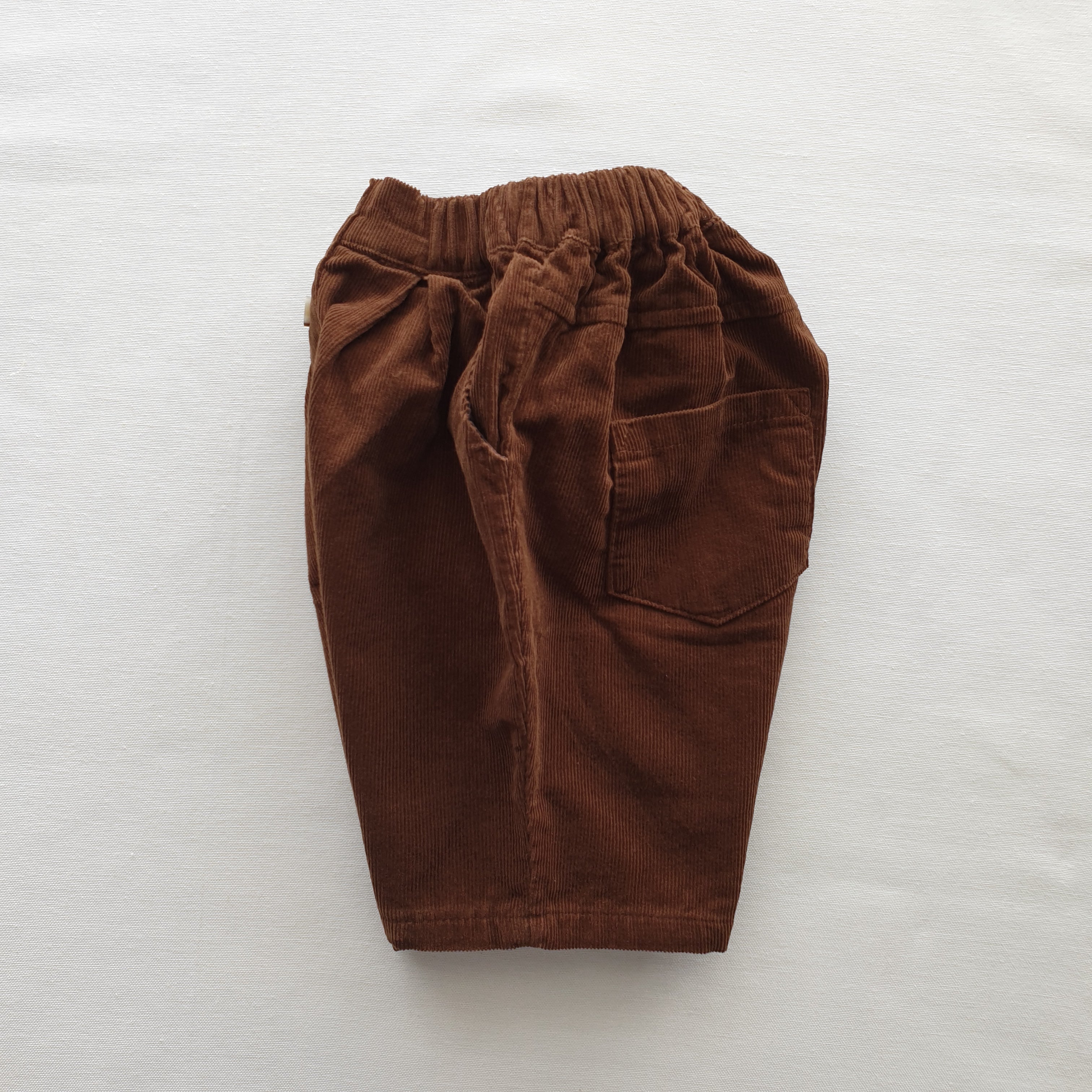 מכנסי ברמודה קורדרוי (חום) - PaPeony