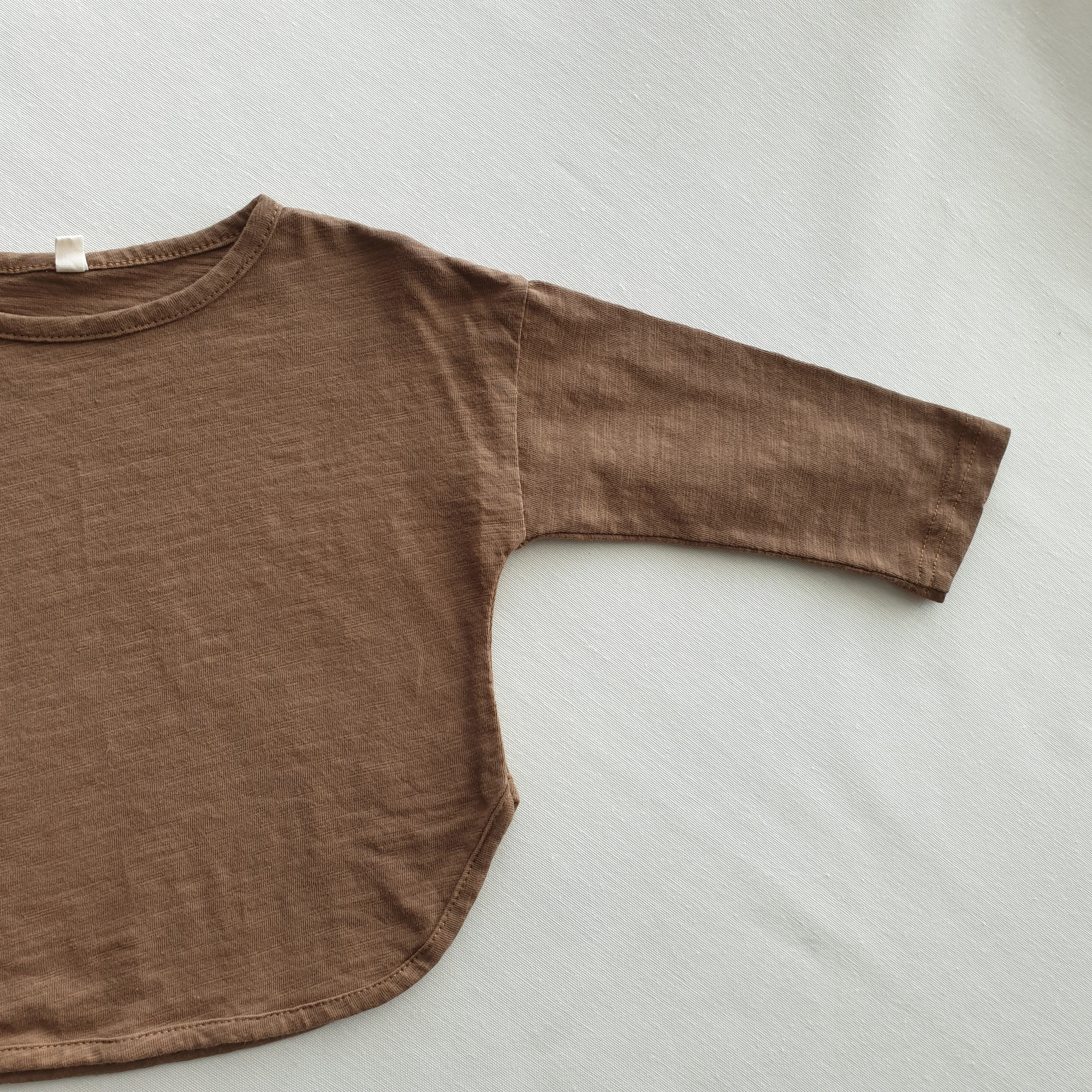 חולצת טי בייסיק שרוול ארוך (ארמי) - PaPeony