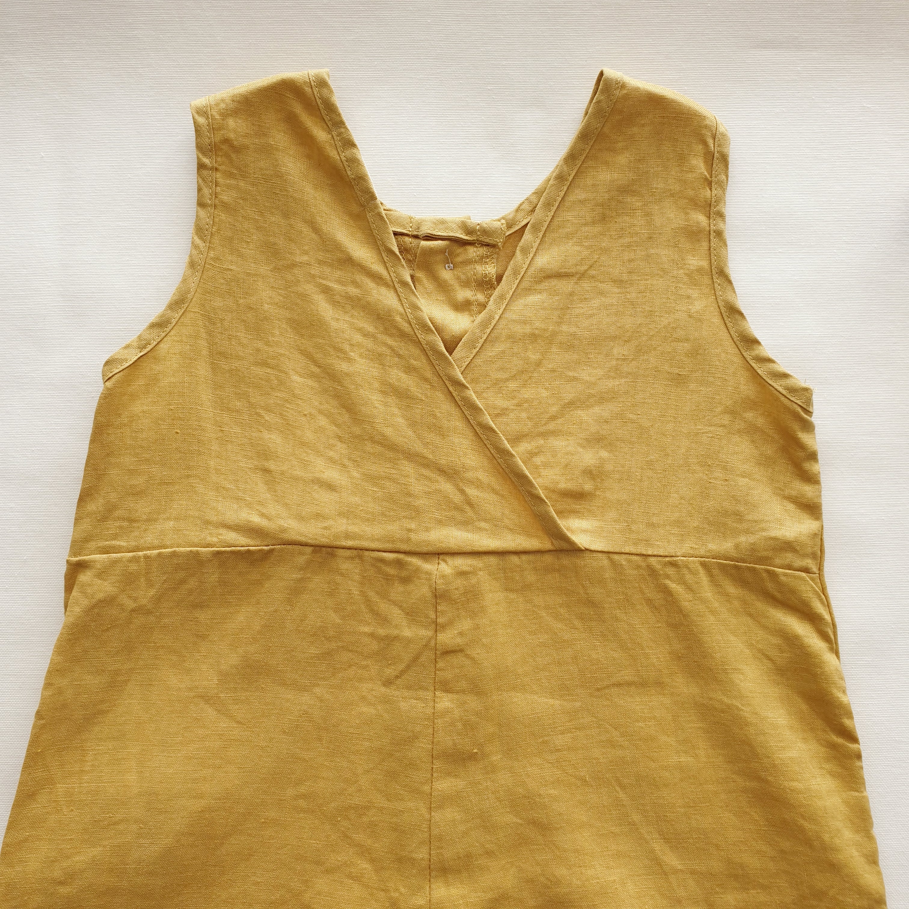 אוברול פשתן קיצי (חרדל) - PaPeony