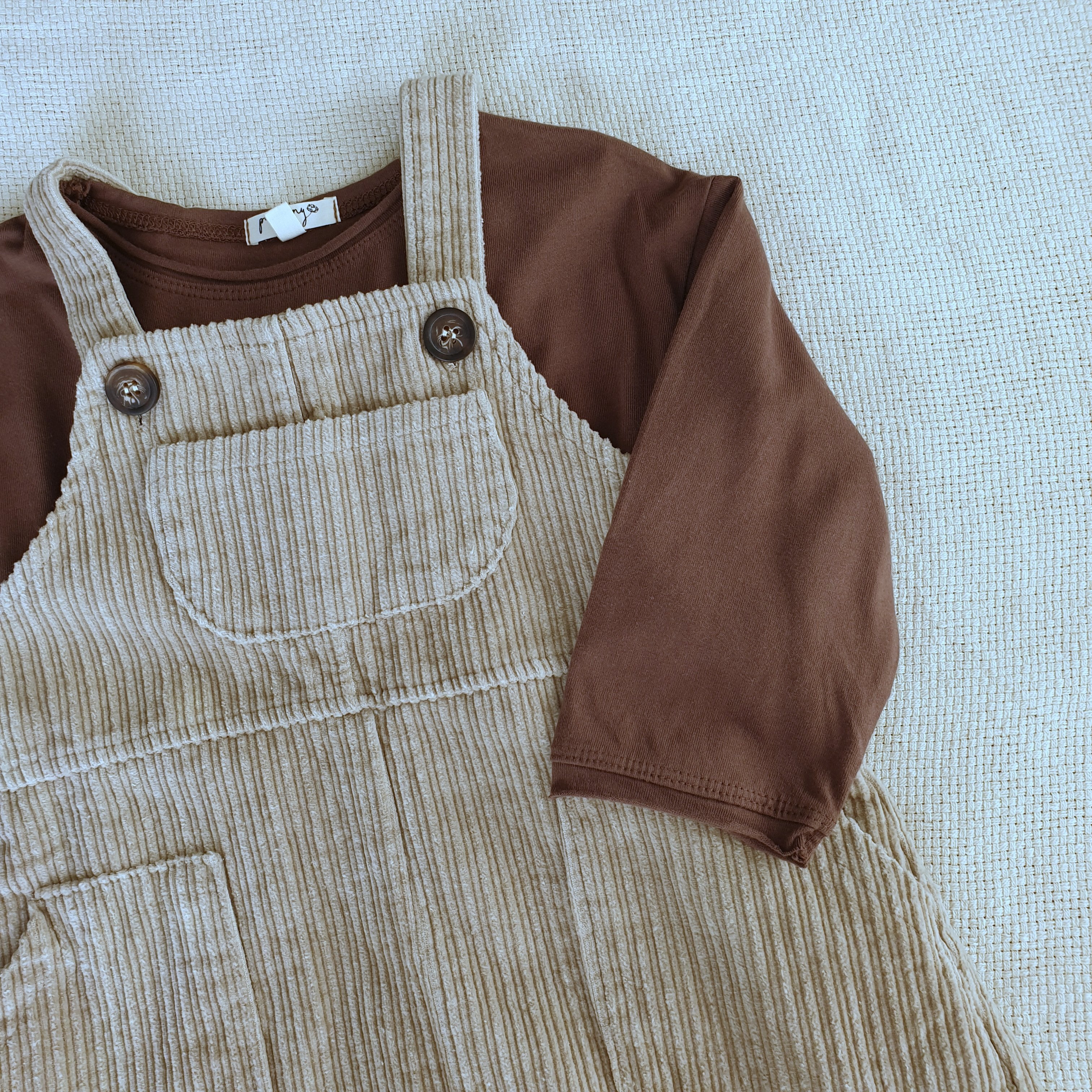 שמלת סרפן קורדרוי (חום) - PaPeony