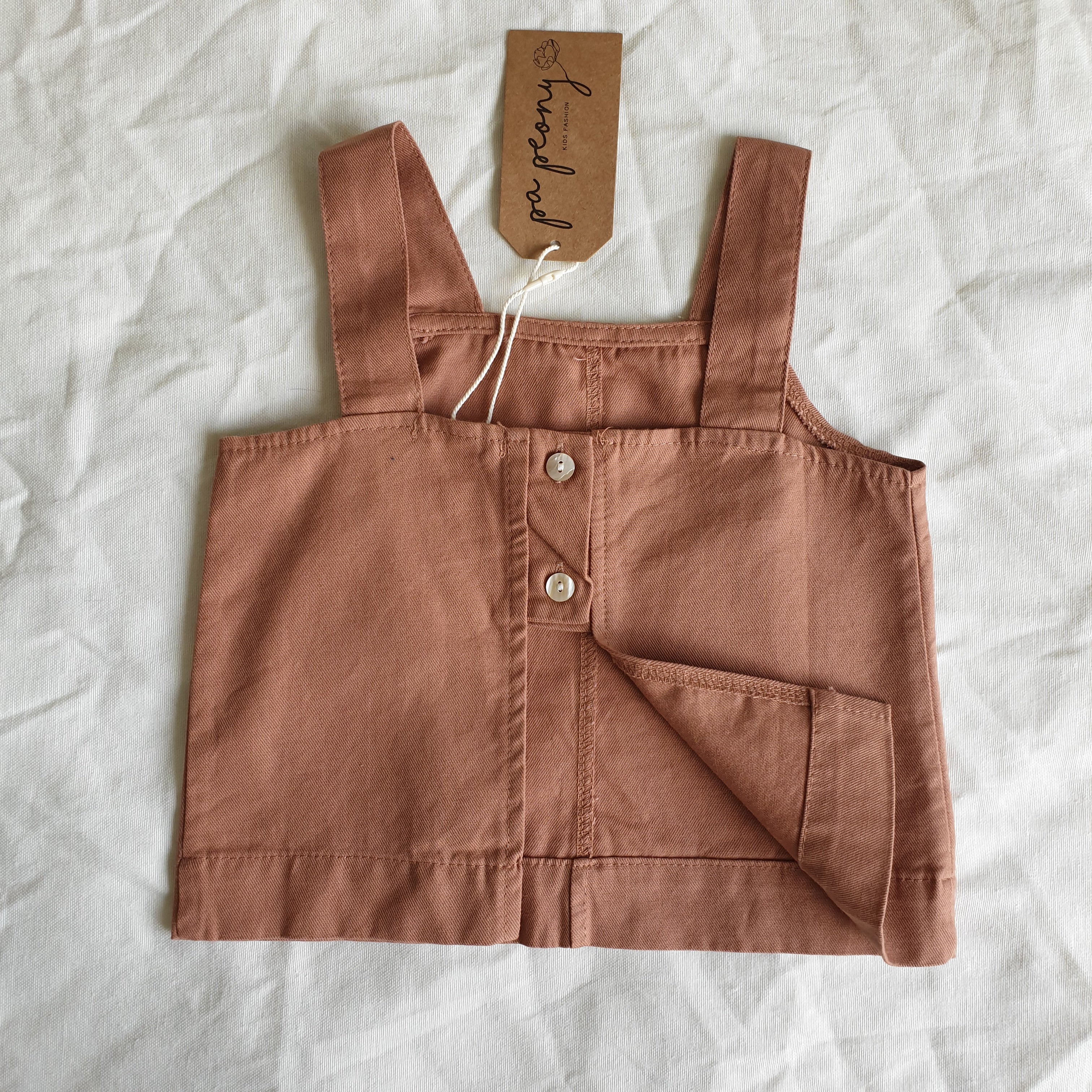 טופ עם גב פתוח (טרקוטה) - PaPeony