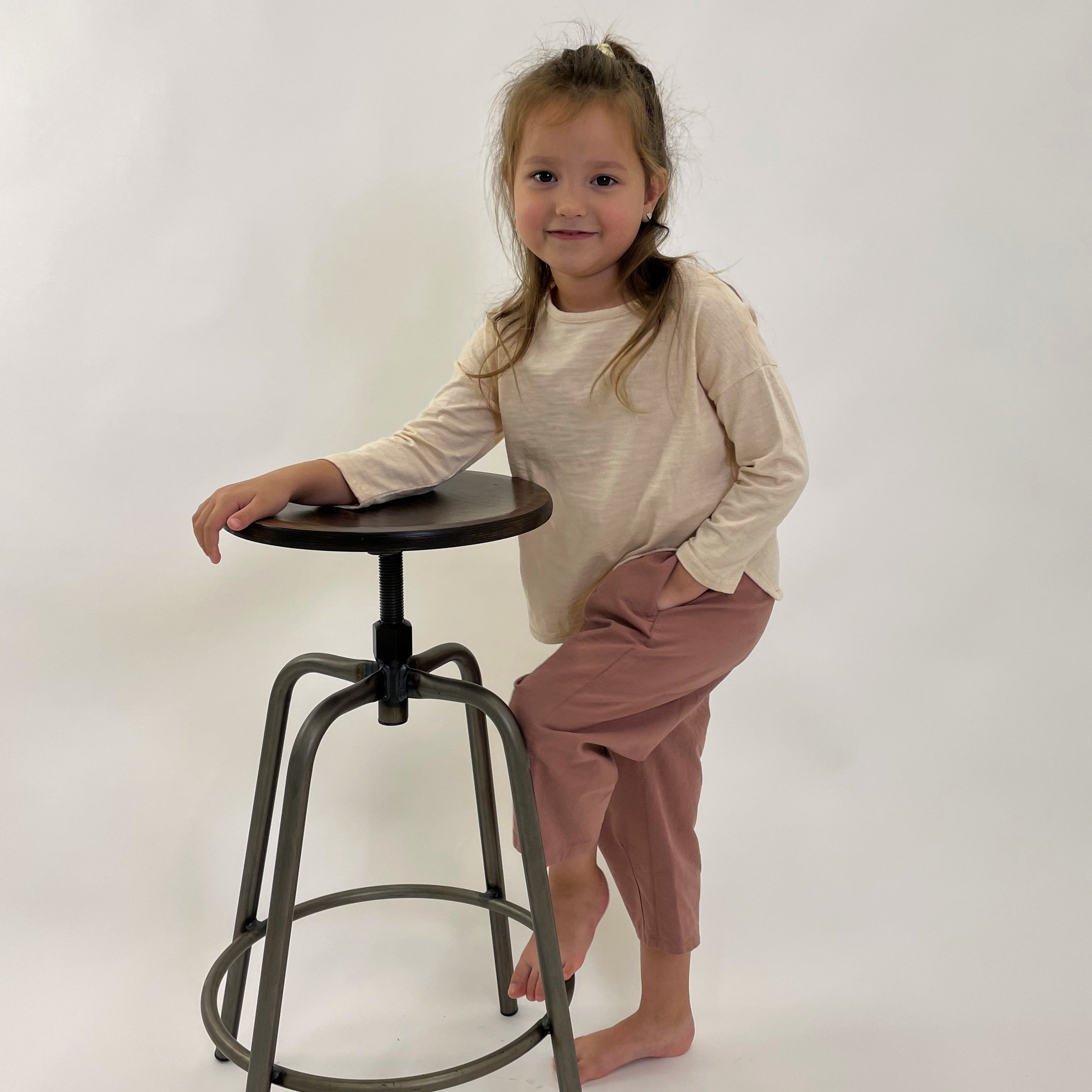 חולצת טי בייסיק שרוול ארוך (ארמי) - PaPeony