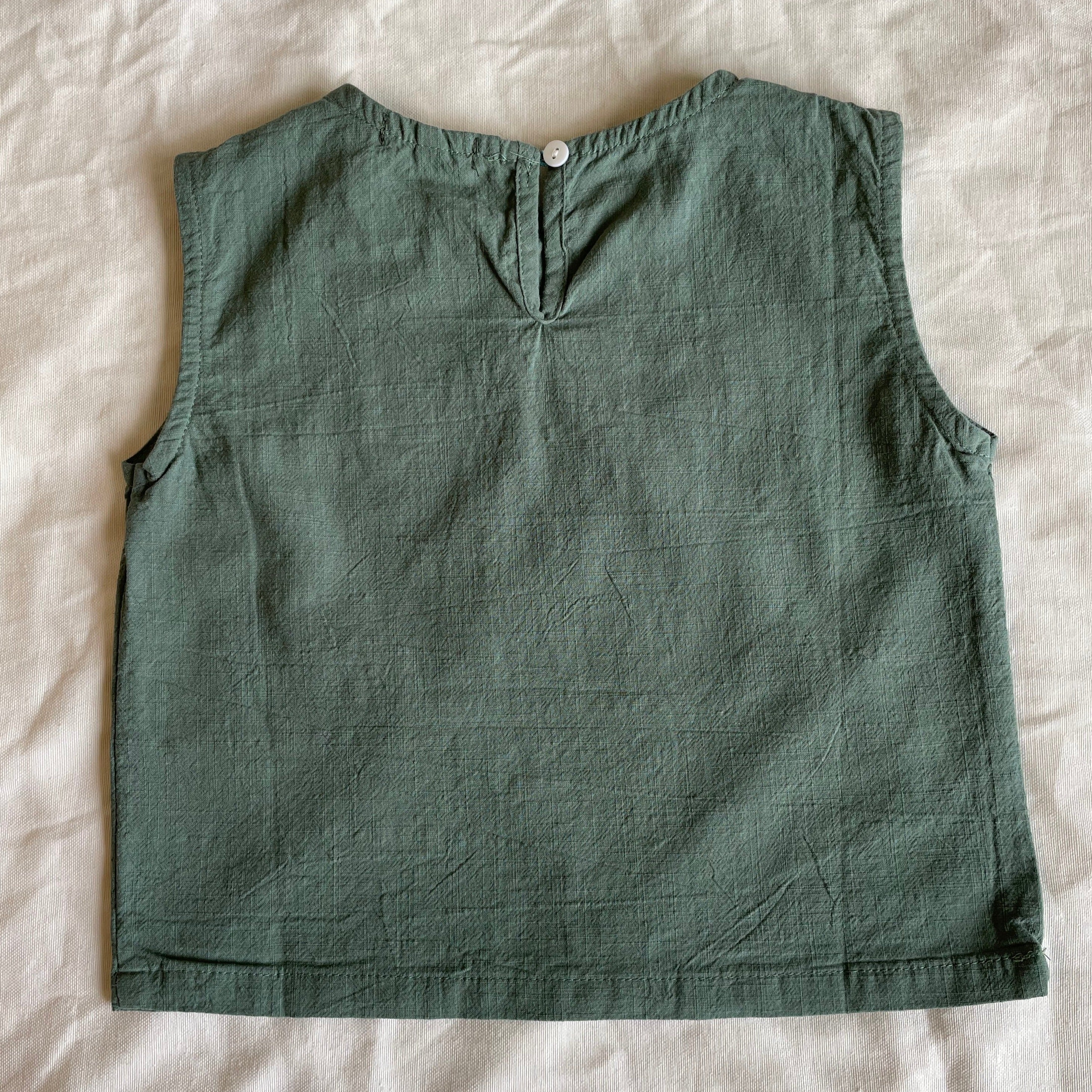 גופיית אריג גזרה קלאסית (ורוד) - PaPeony