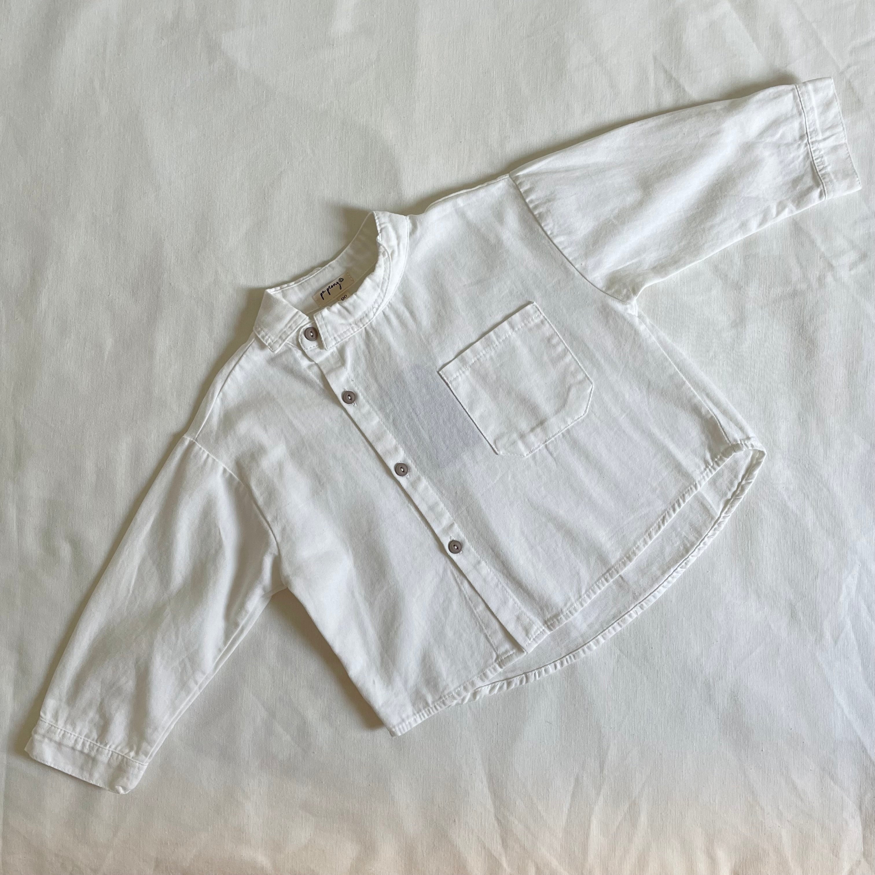 מכופתרת לבנה "מיגל" - PaPeony