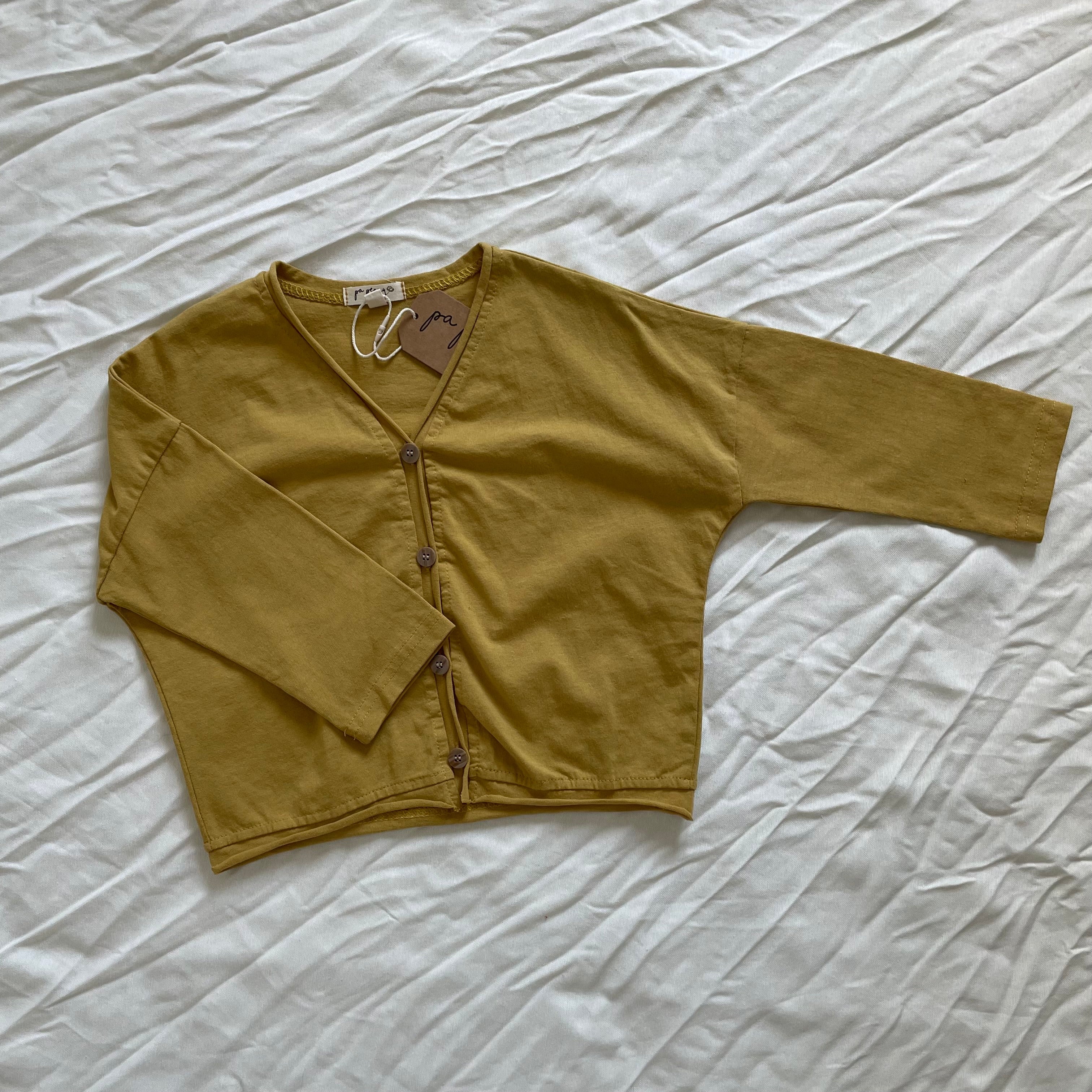 קרדיגן עם שוליים גולמיים (אפור מלאנג׳) - PaPeony