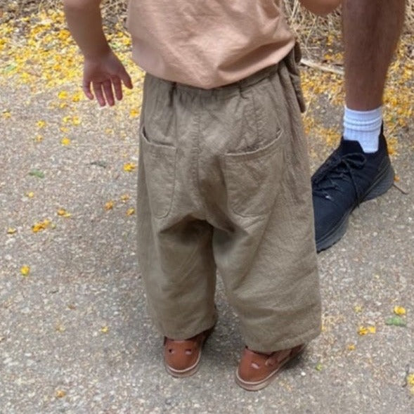 מכנסיים עם כיס חיצוני (ורוד מעושן) - PaPeony