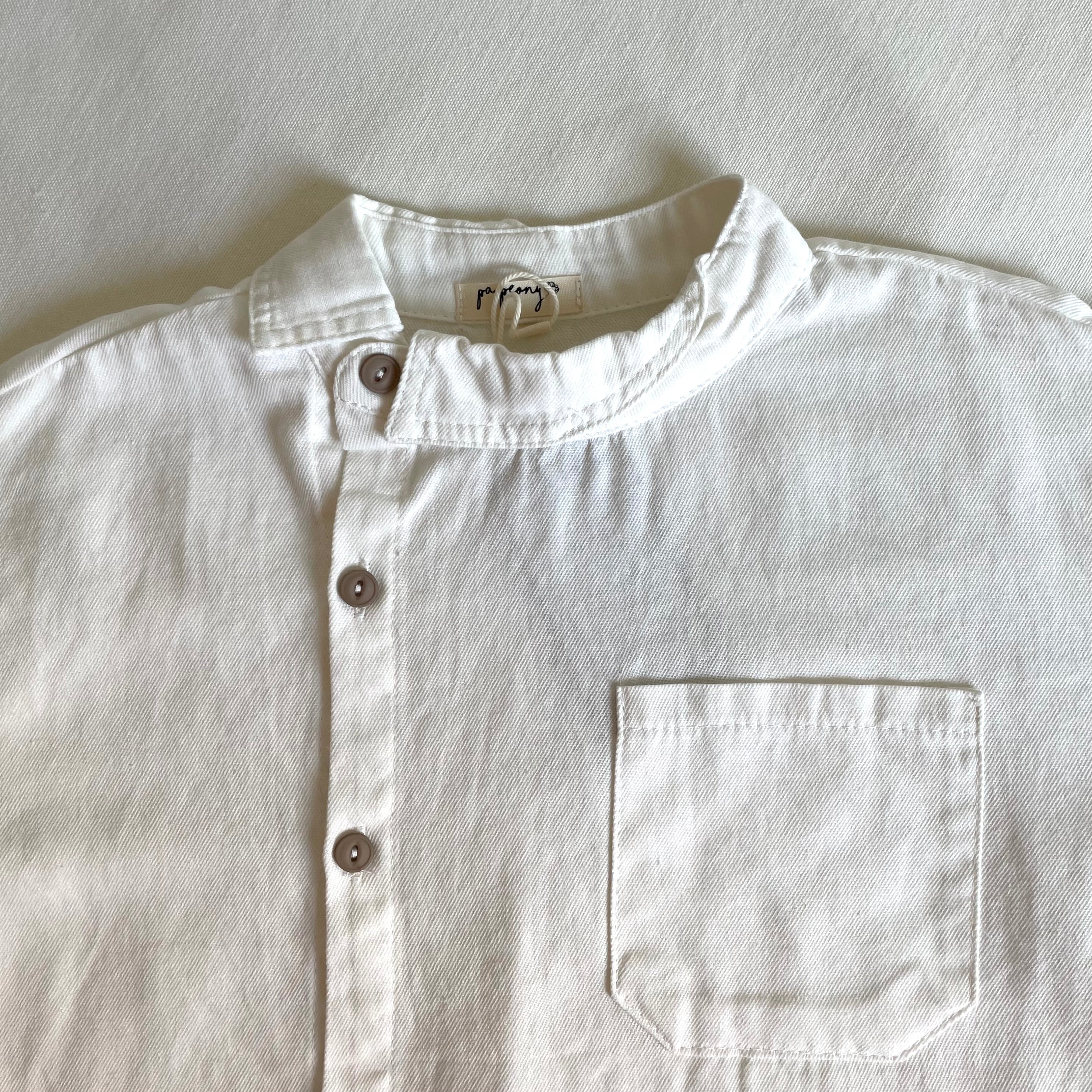 מכופתרת לבנה "מיגל" - PaPeony