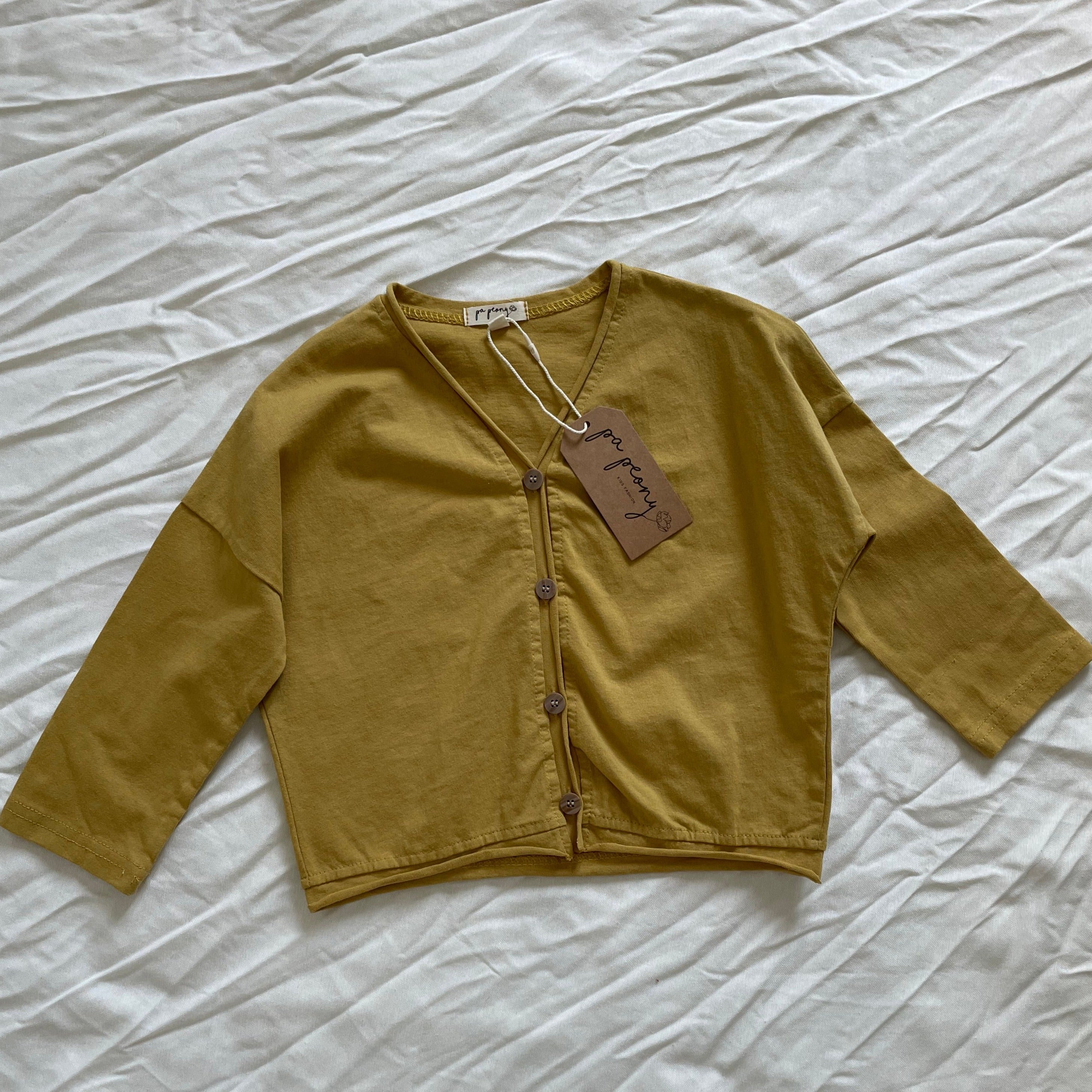 קרדיגן עם שוליים גולמיים (אפור מלאנג׳) - PaPeony