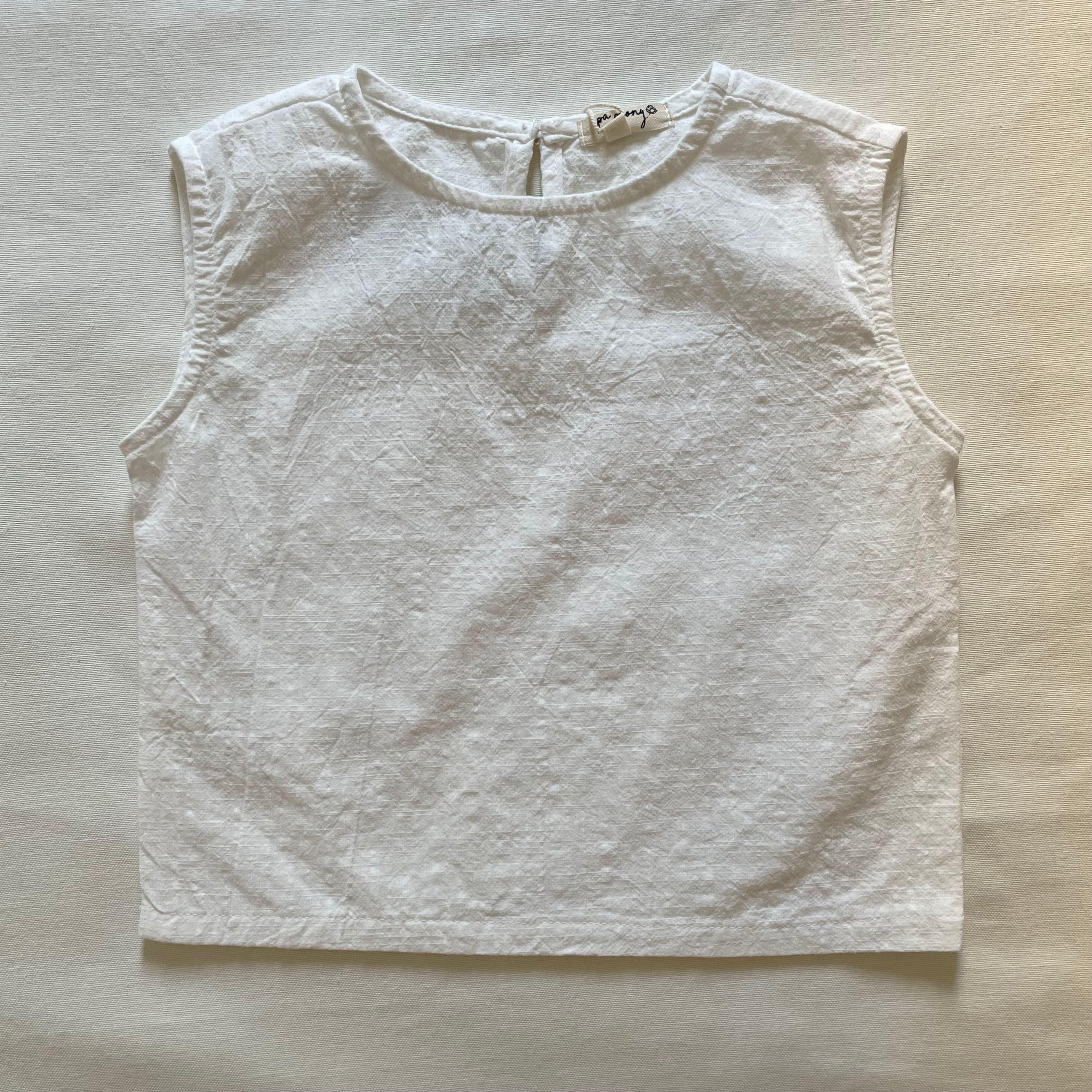 גופיית אריג "קים" (לבן) - PaPeony