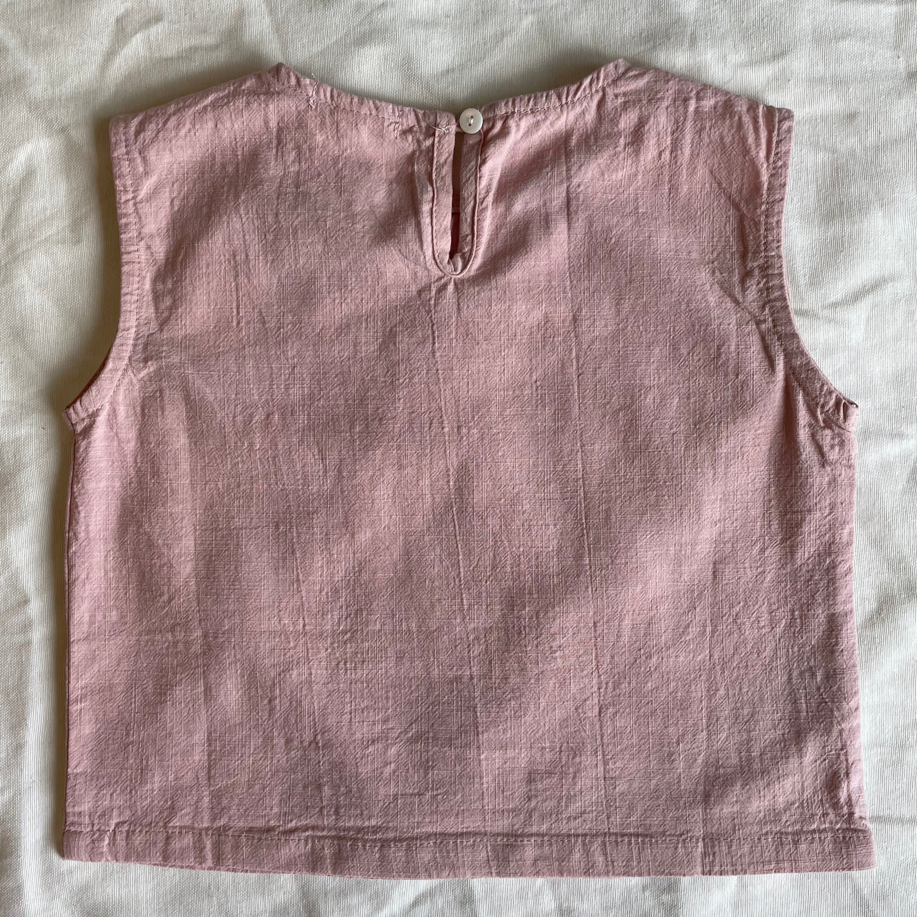 גופיית אריג גזרה קלאסית (ורוד) - PaPeony