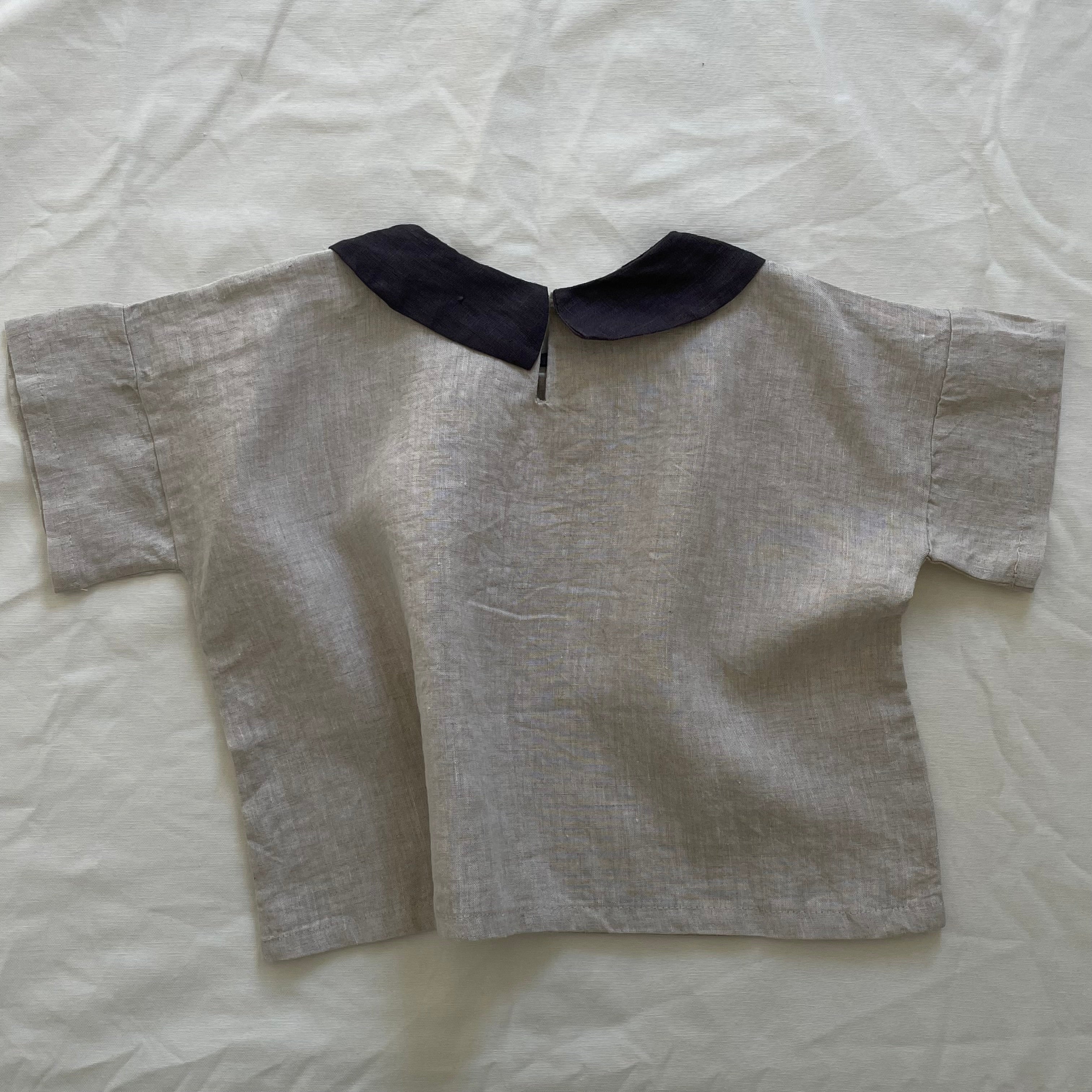 חולצת פשתן עם צווארון "דניס" - PaPeony