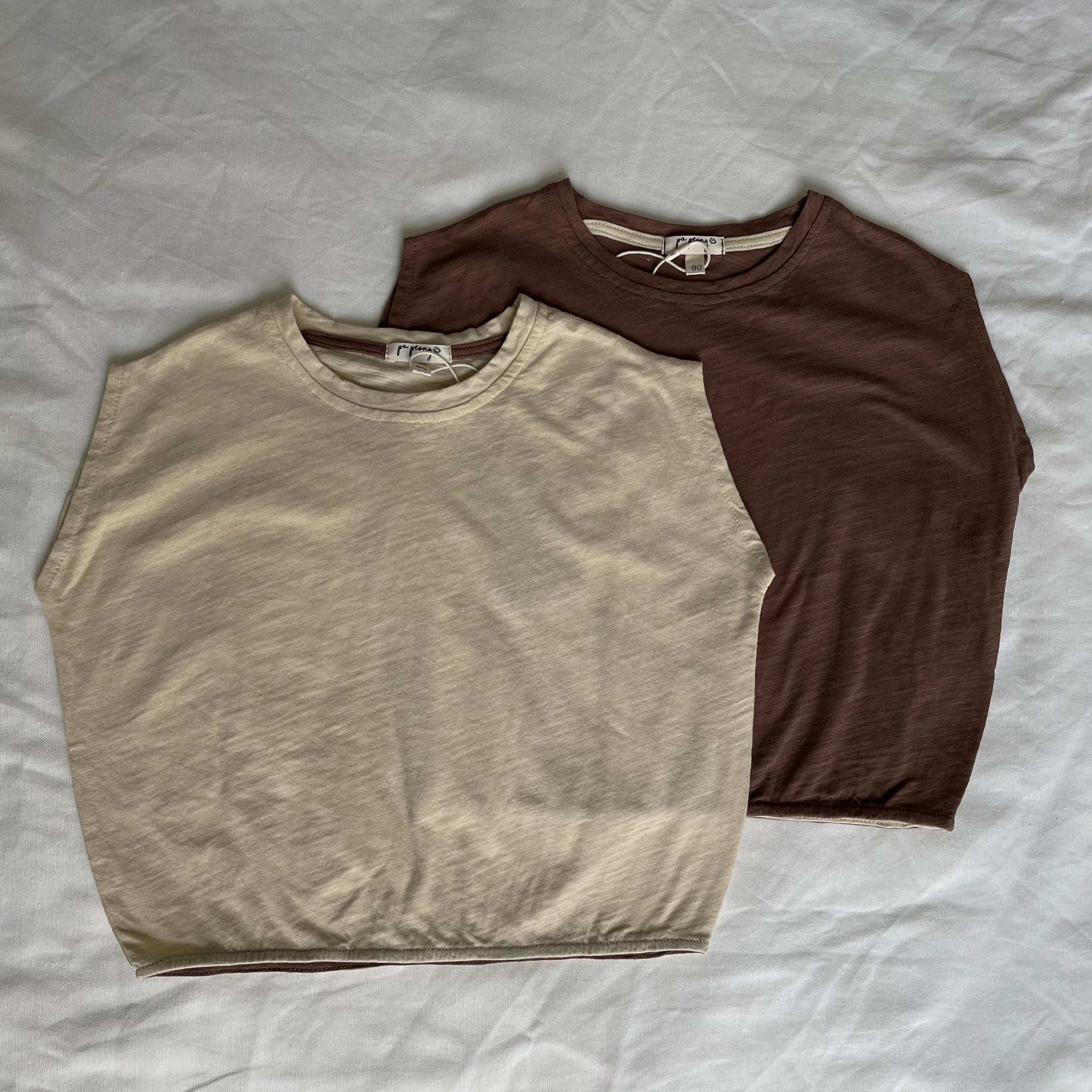 גופייה רחבה "אנדי" (חום) - PaPeony