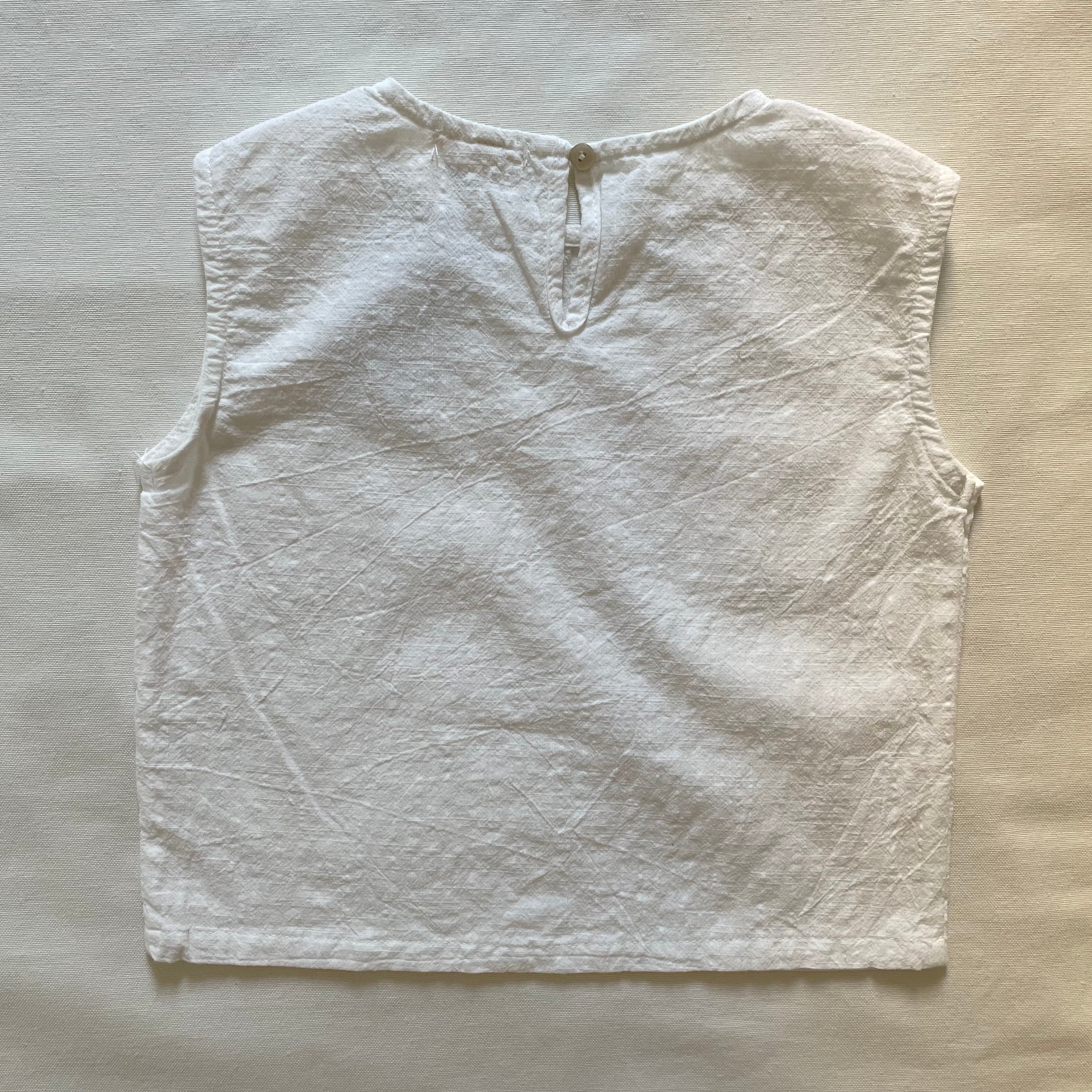 גופיית אריג "קים" (לבן) - PaPeony