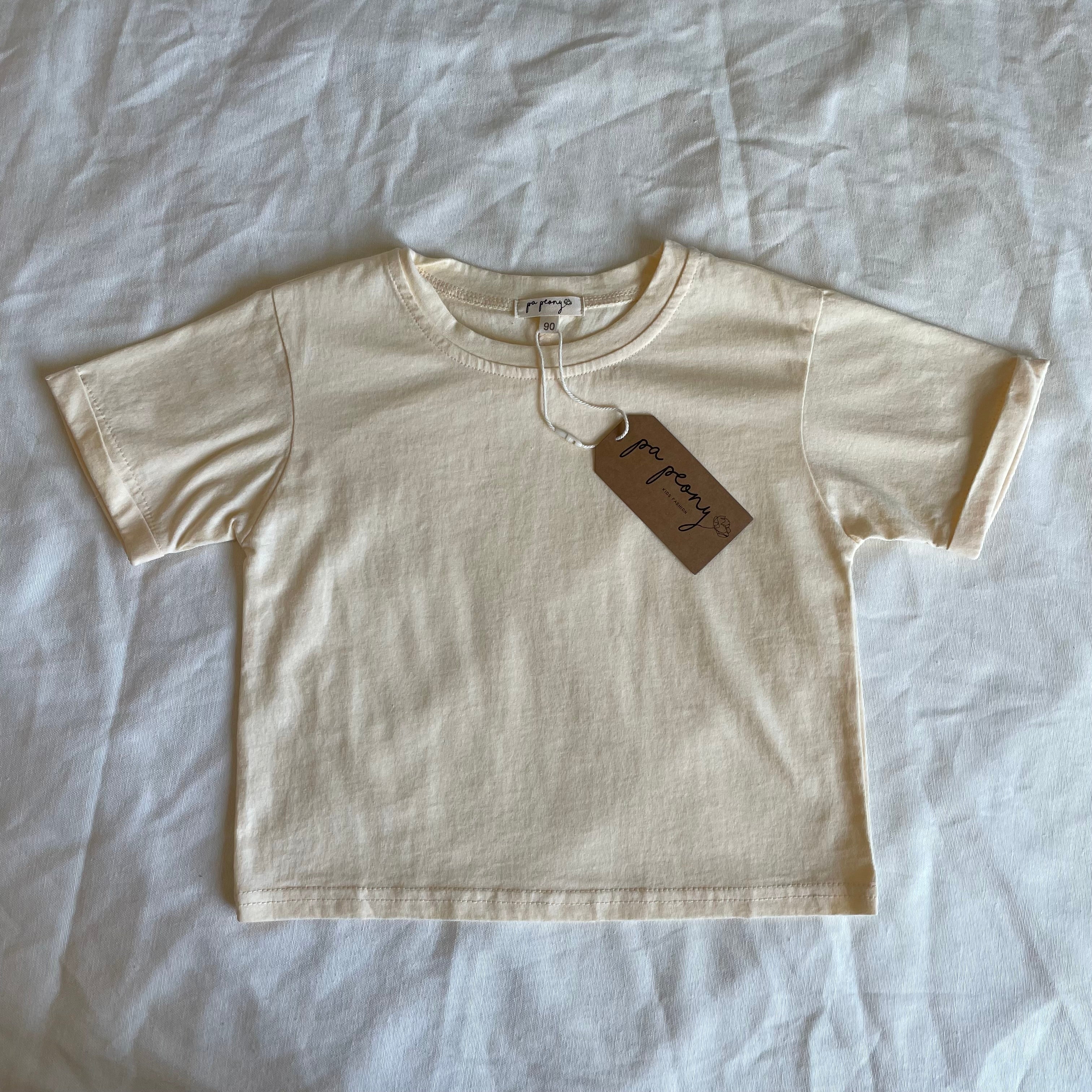 חולצת טי עם גב תפור (אופוויט) - PaPeony