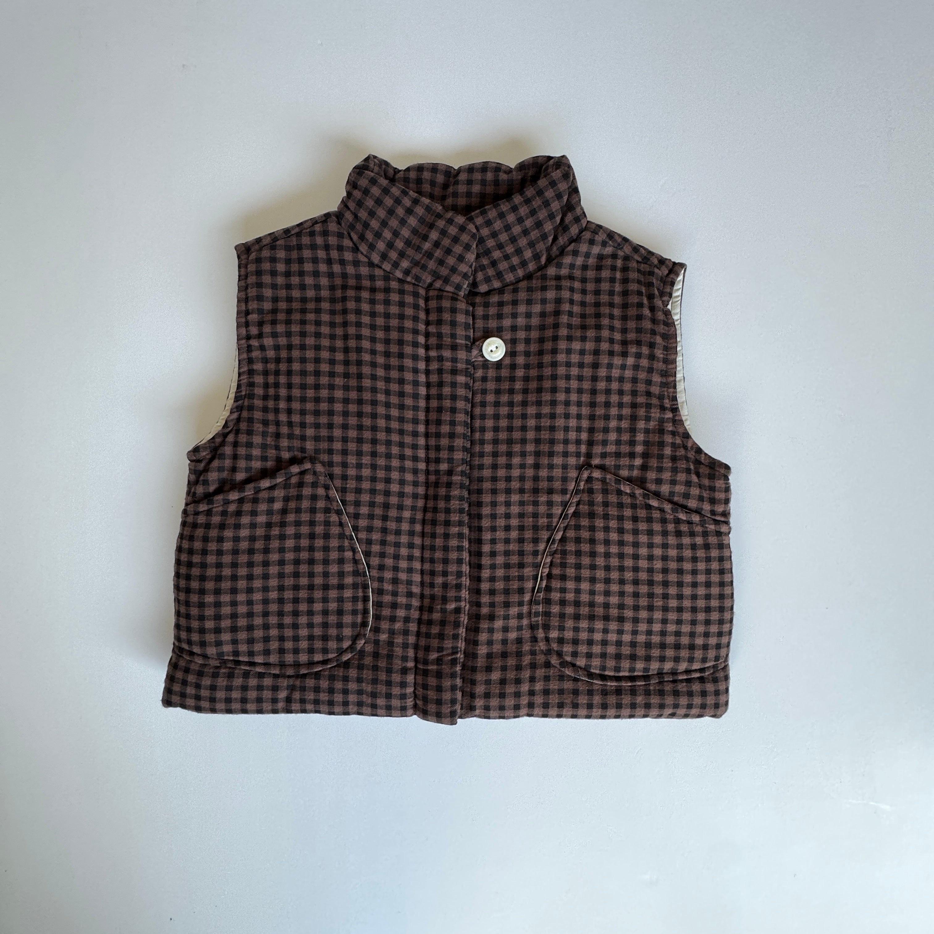 A padded cotton vest "Snowy" - PaPeony