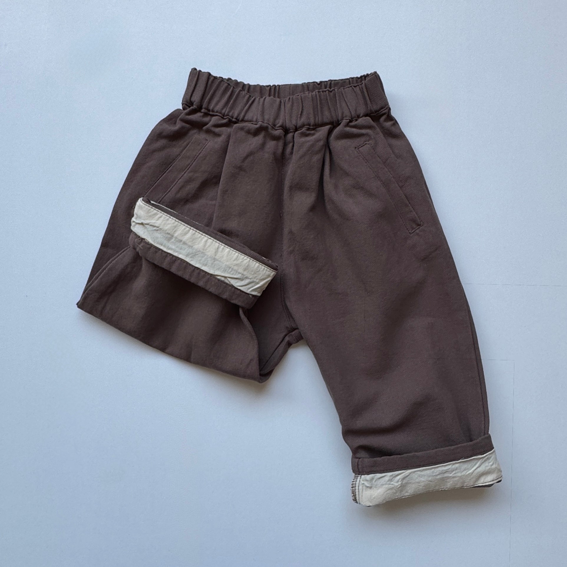 Pants with a cuff "Sky" - PaPeony