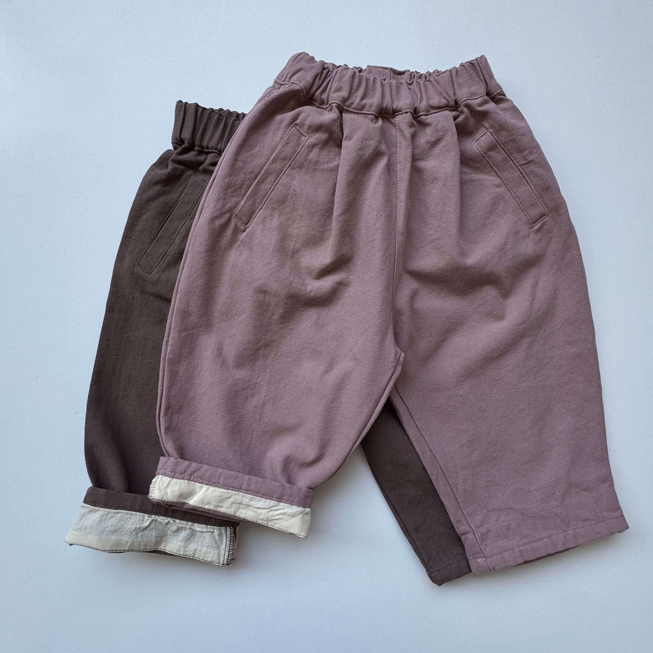 Pants with a cuff "Sky" - PaPeony