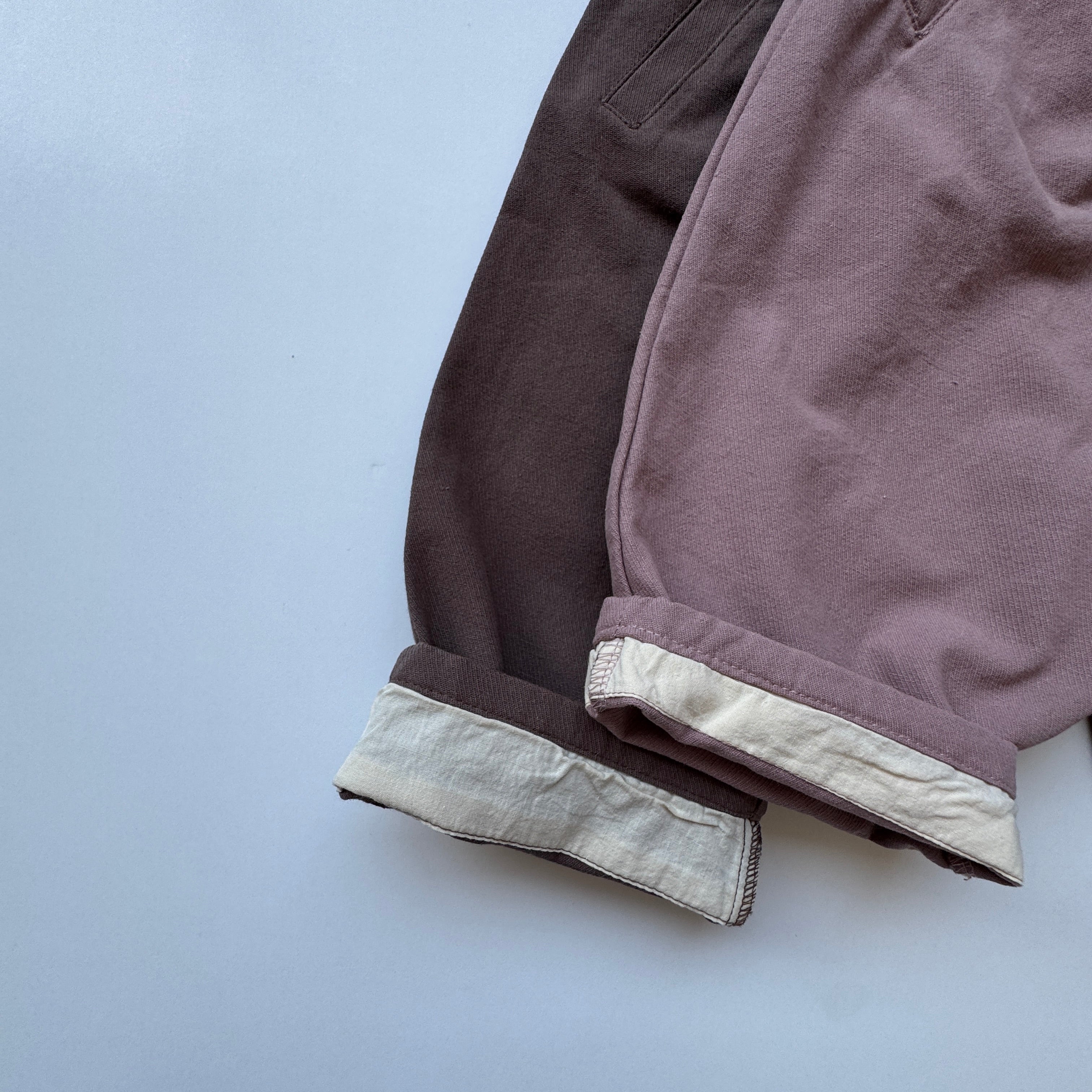 Pants with a cuff "Sky" - PaPeony