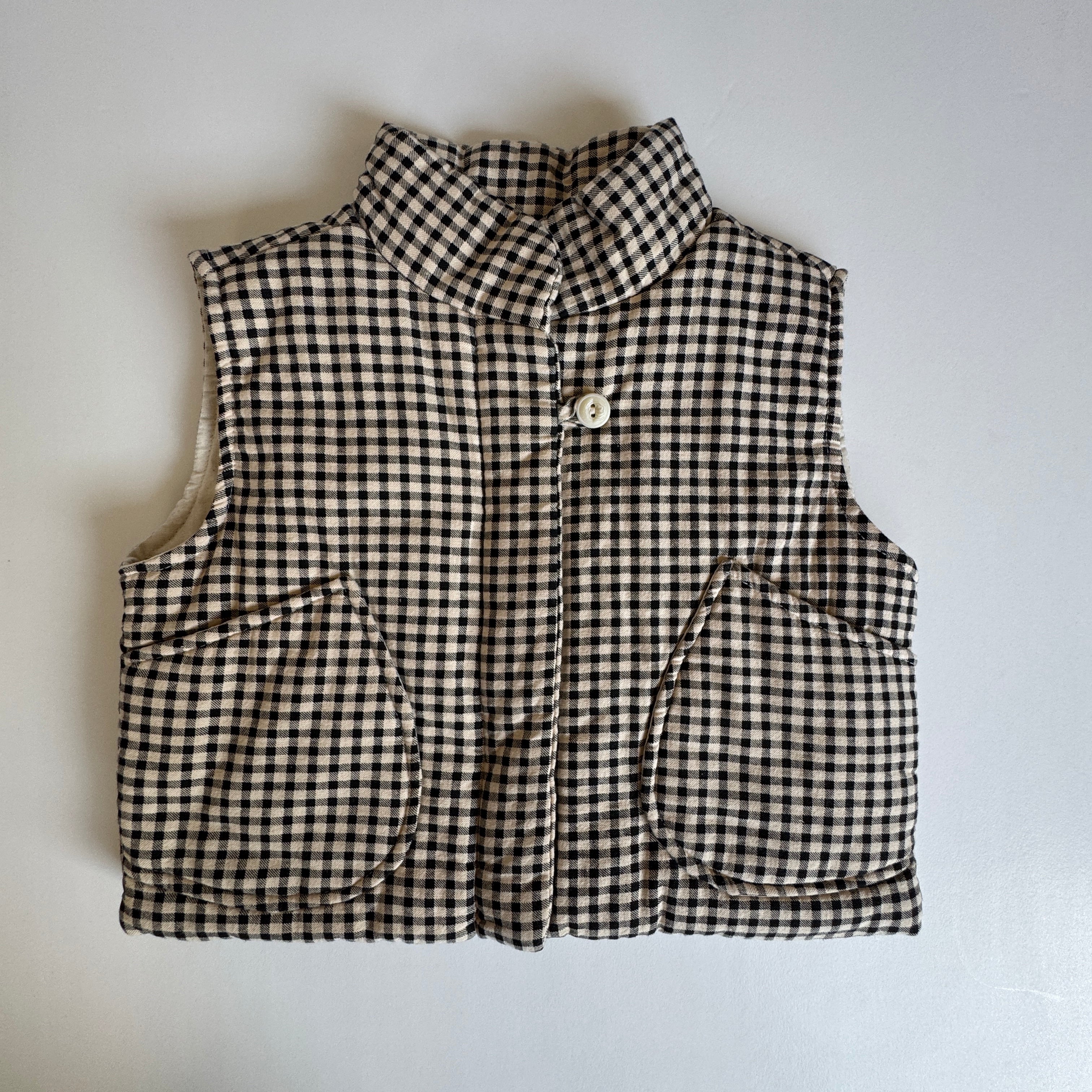 A padded cotton vest "Snowy" - PaPeony