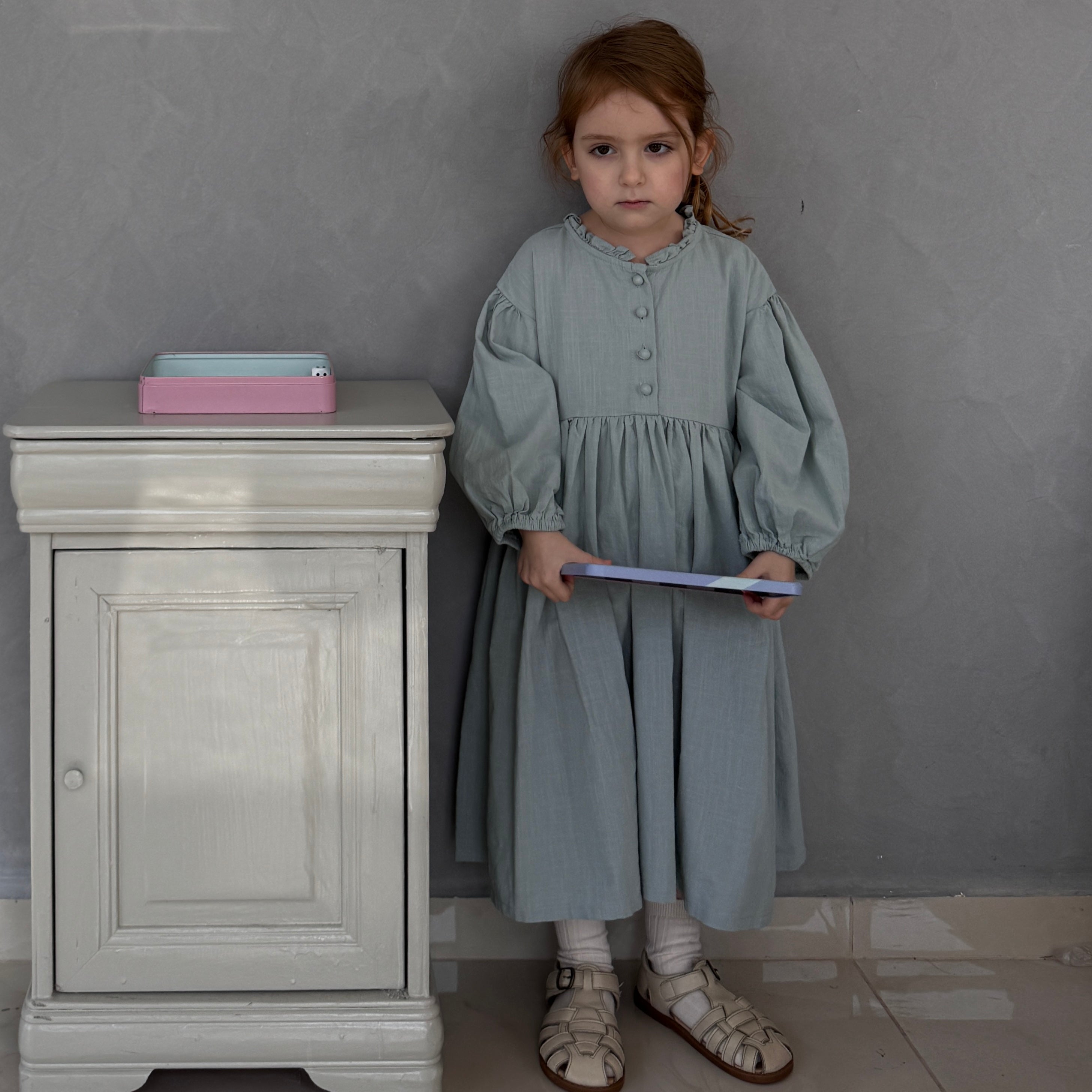 שמלת פשתן ויקטוריאנית "קרי"