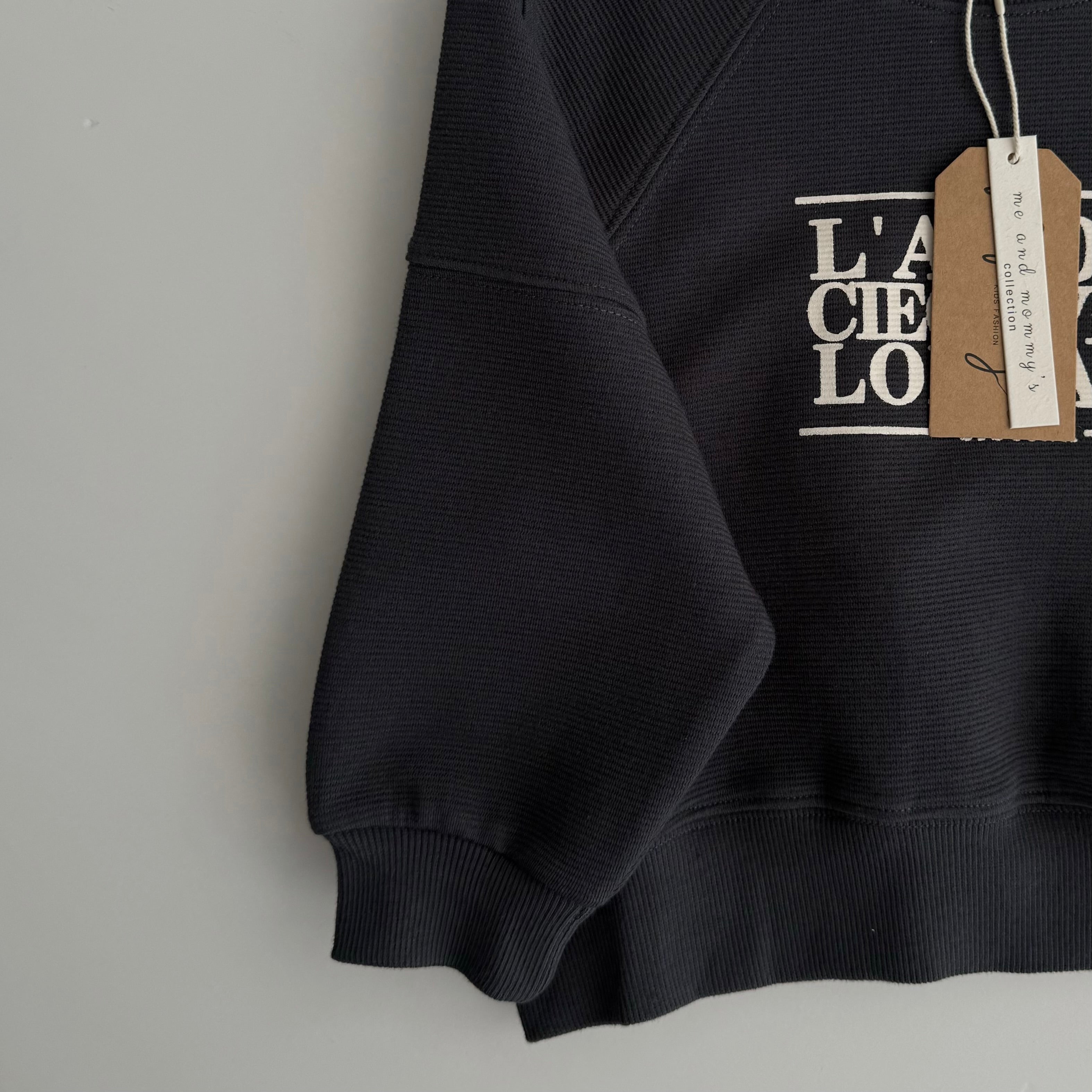 Sweatshirt "L`amore" (dark grey) - PaPeony