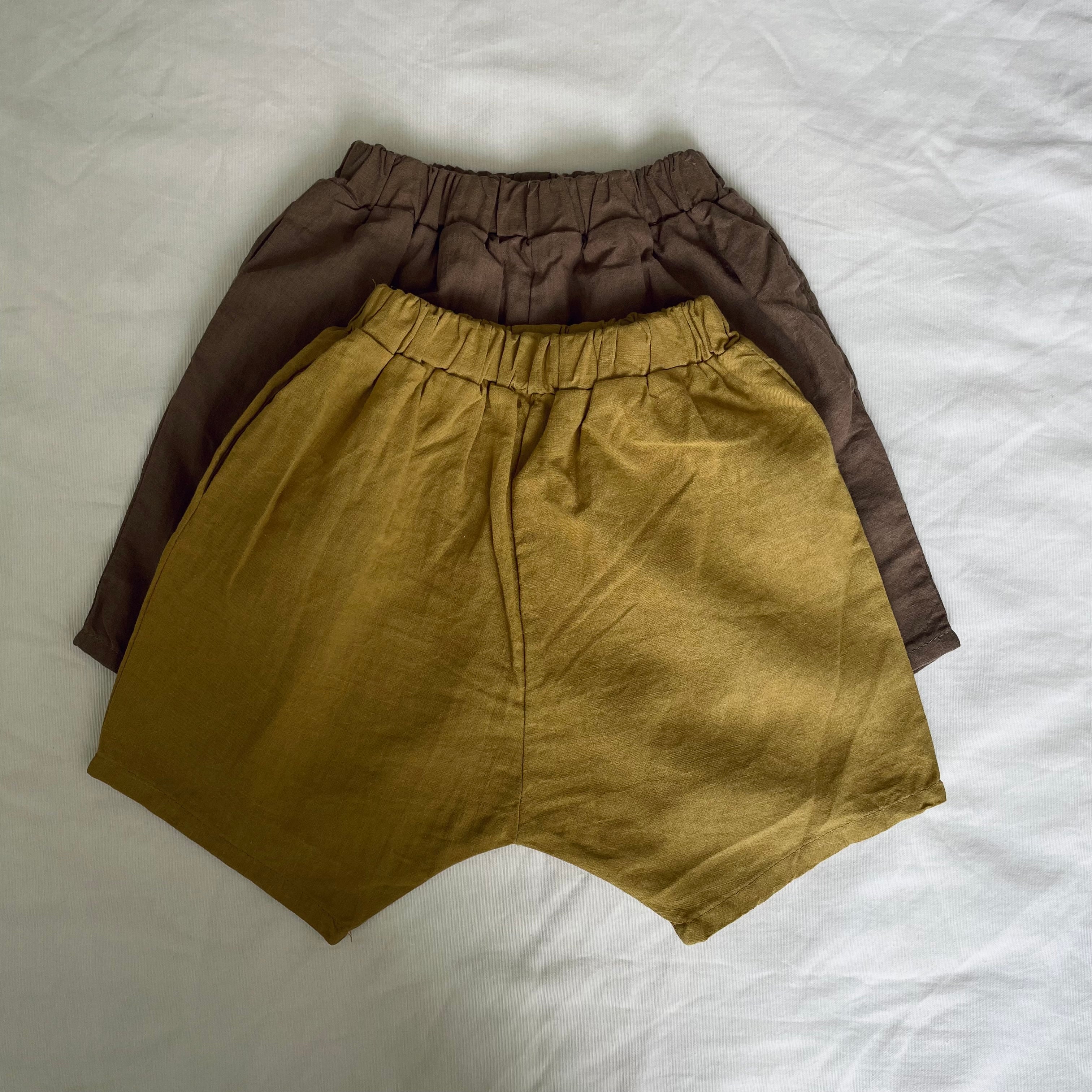 מכנסיים קצרים "עומר" (חקי כהה) - PaPeony
