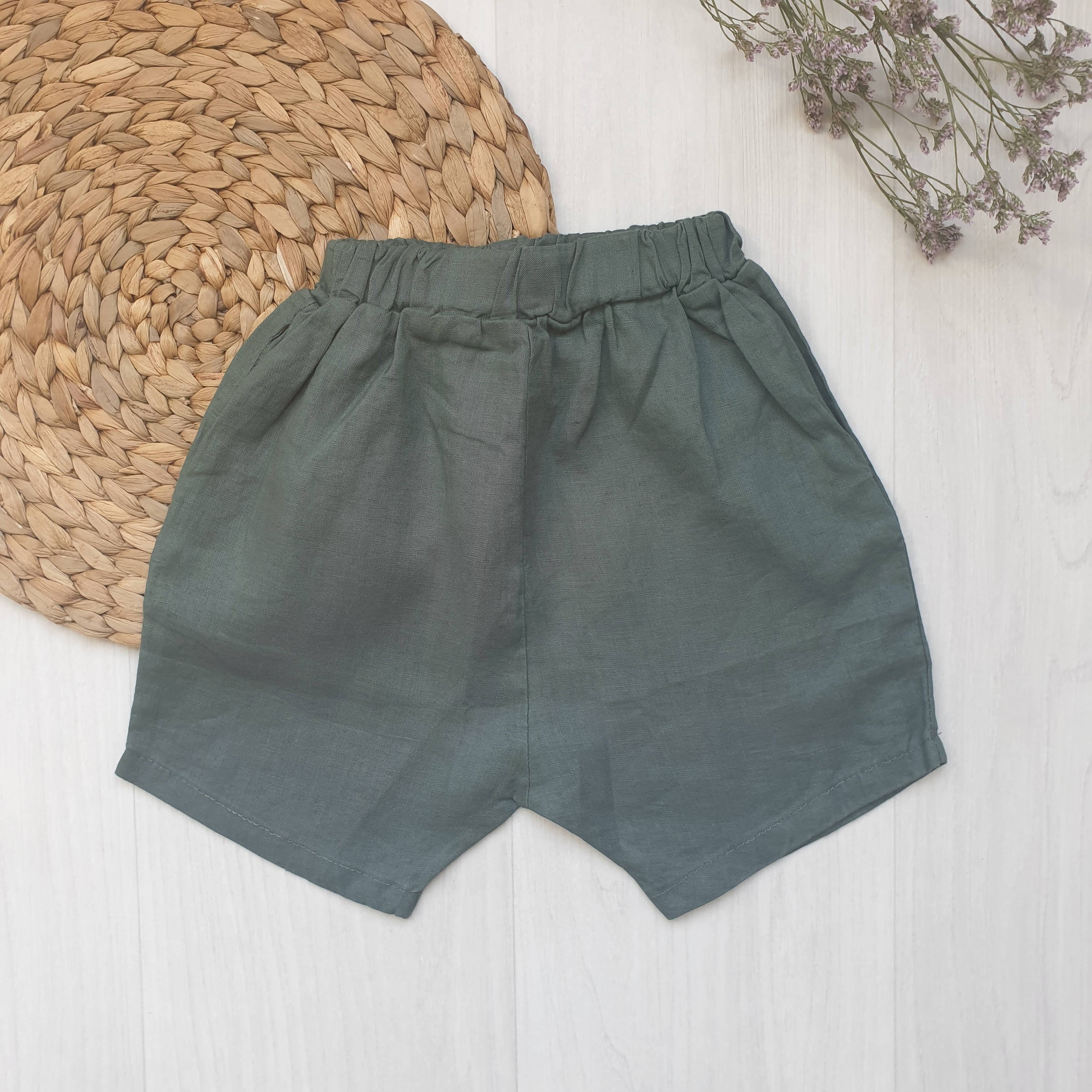 מכנסיים קצרים צבעוניים (ירוק מנטה) - PaPeony