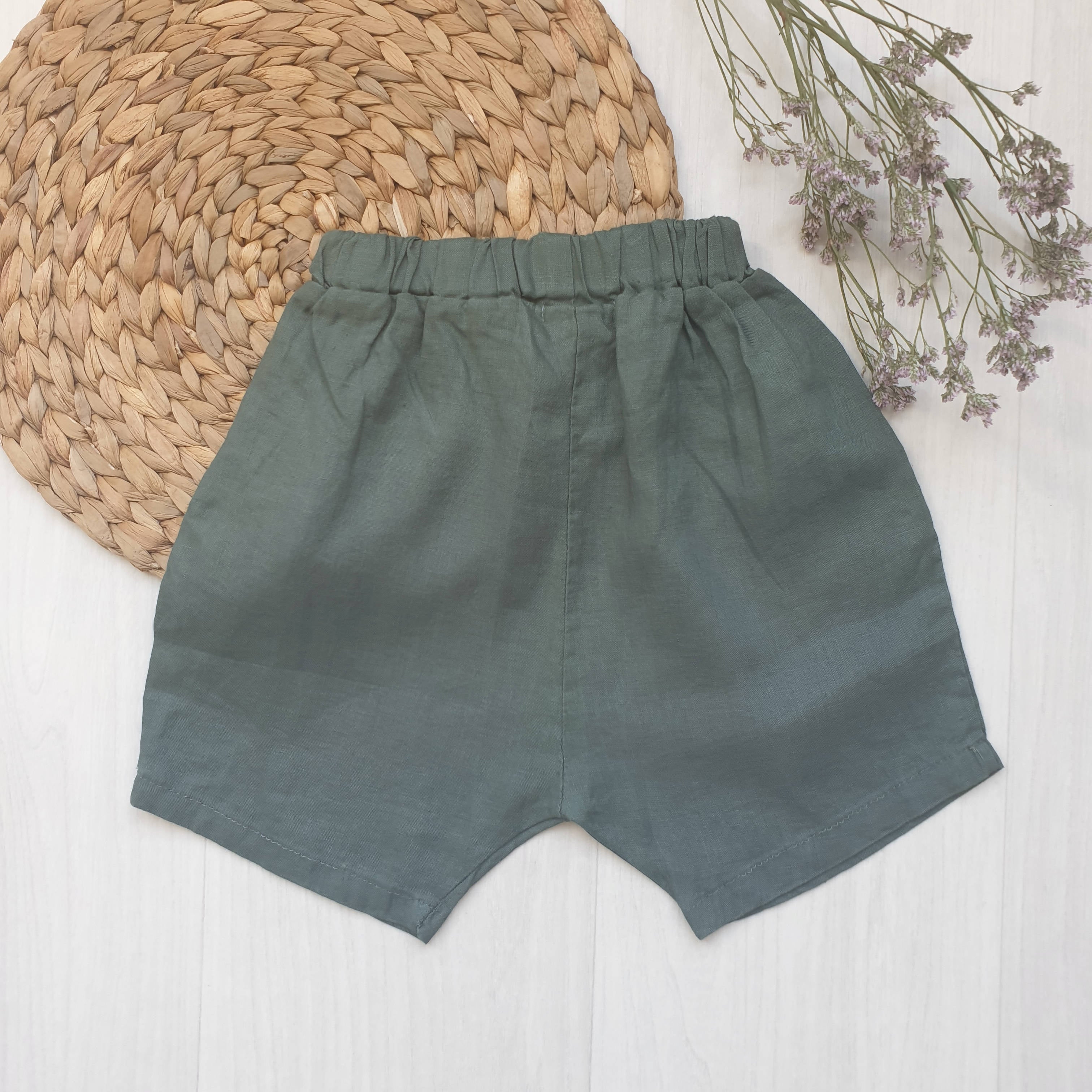 מכנסיים קצרים צבעוניים (ירוק מנטה) - PaPeony